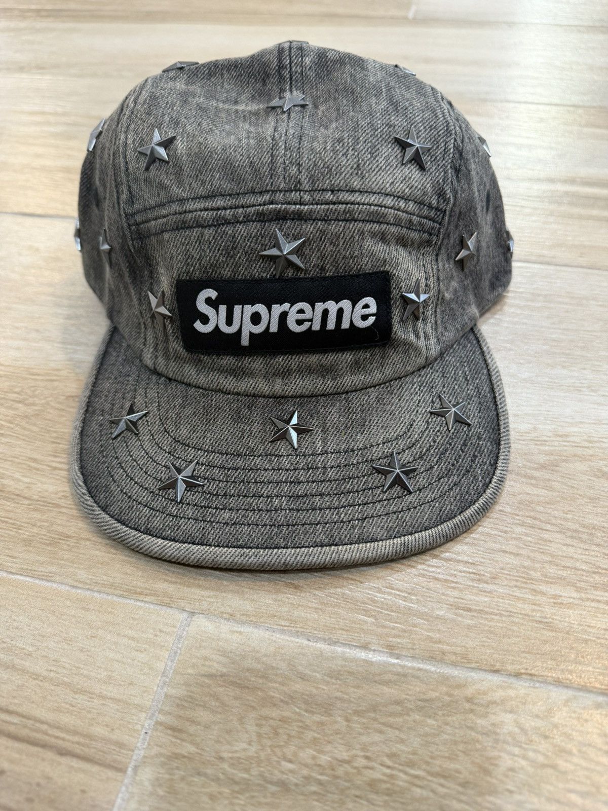 Supreme STAR STUDDED DENIM CAMP CAP | Grailed