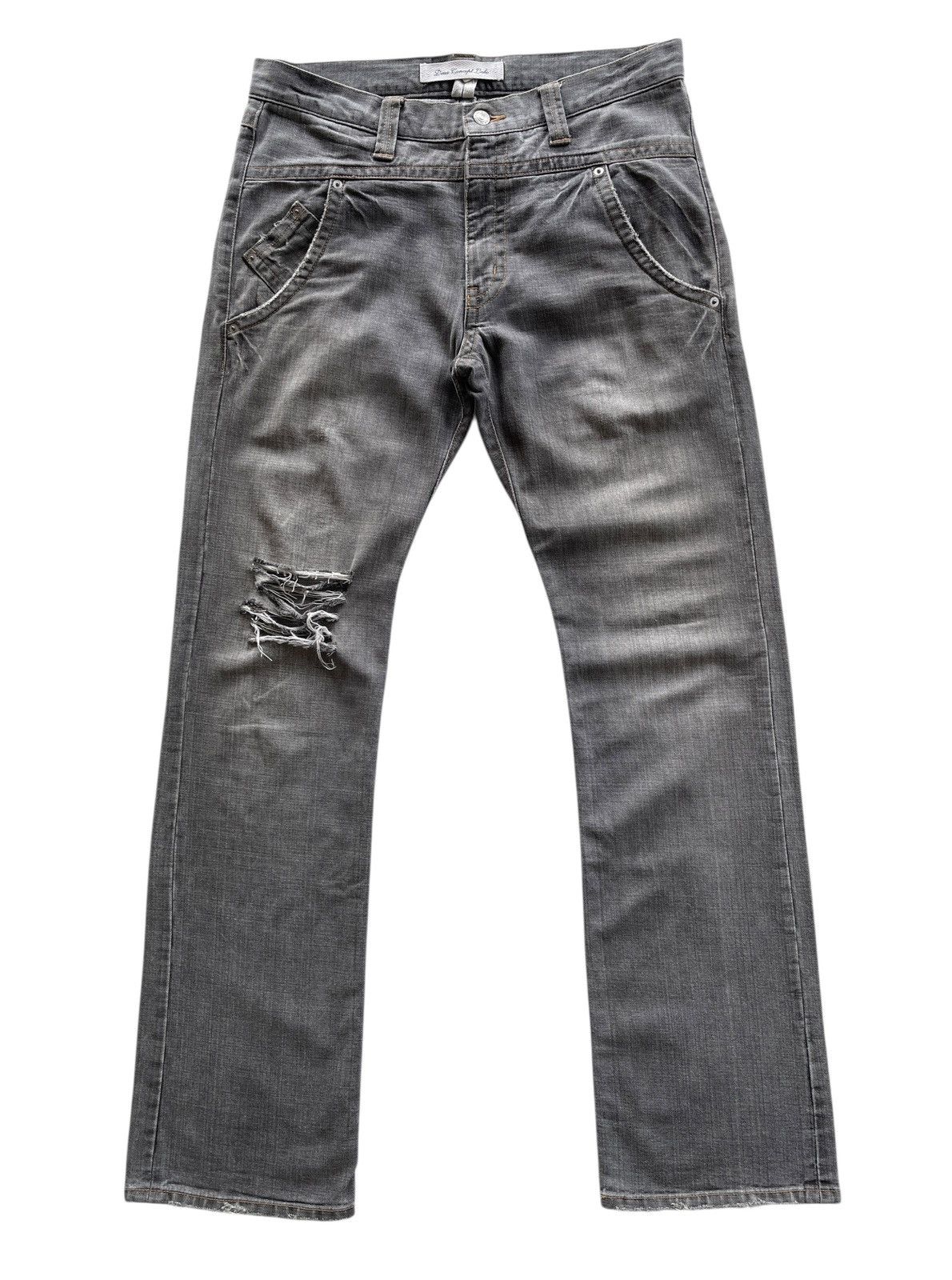 Les Deux DEUX Concept Labo Distressed Flare Grey Denim Size US 34 / EU 50 - 1 Thumbnail