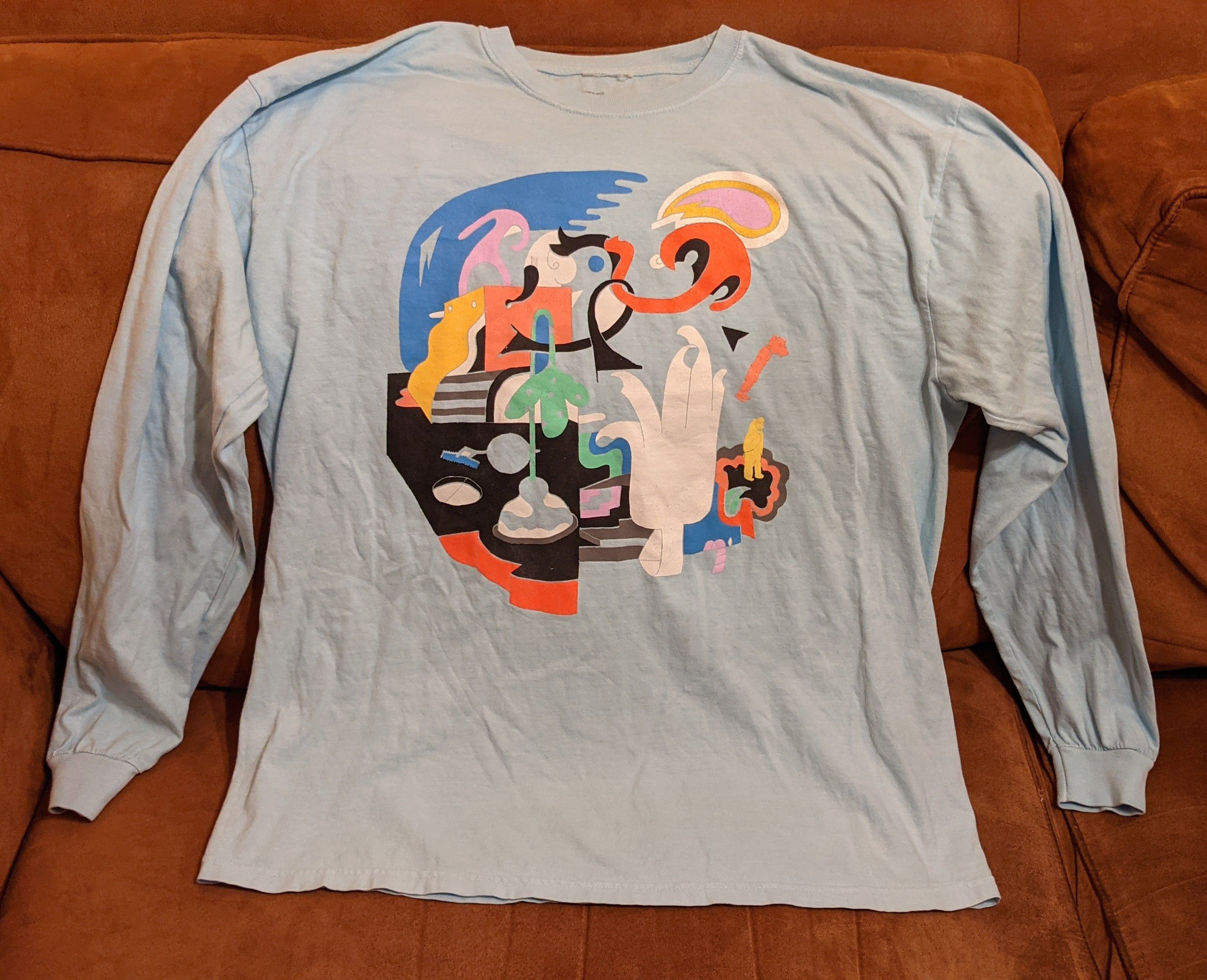 Mac Miller Mac Miller Faces Blue Long-Sleeve Shirt Size US XL / EU 56 / 4 - 1 Thumbnail