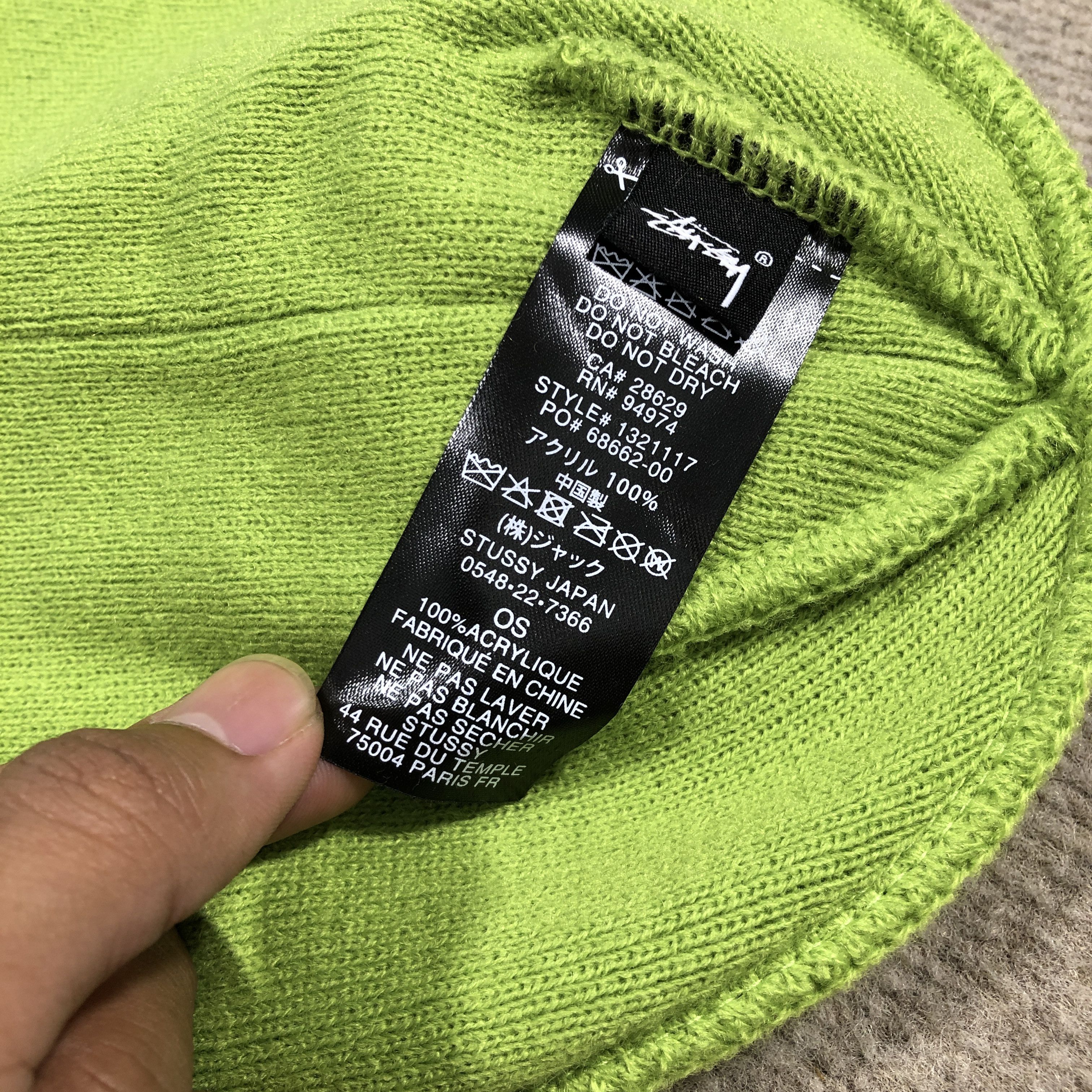 Stussy STUSSY SS SKULLCAP BEANIE HAT • LIME Size ONE SIZE - 4 Thumbnail