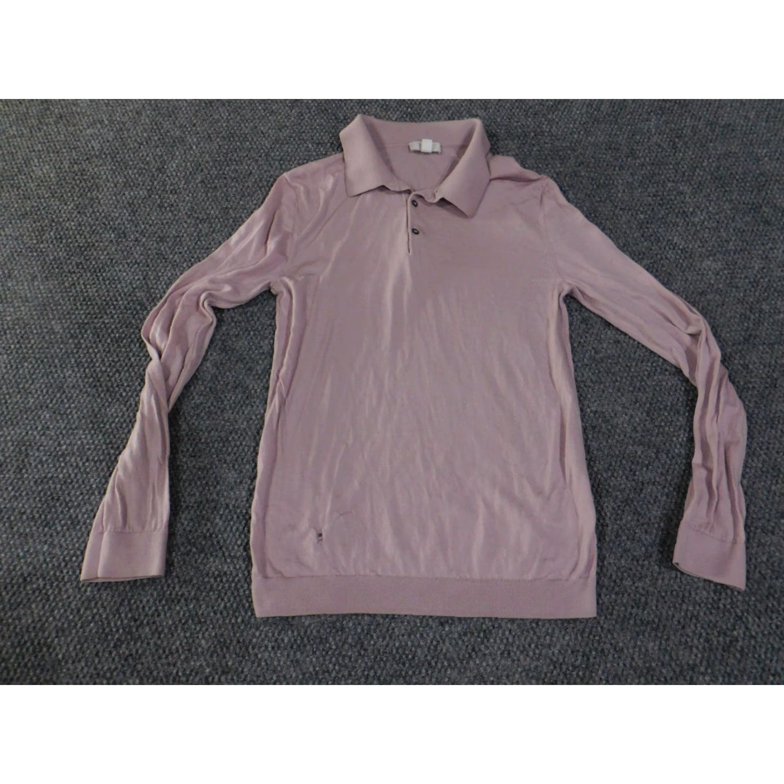 Cos COS Polo Shirt Womens Small Pink Lightweight Knit Short Sleeve? Note: Original has Long Sleeve and Style: Polo. Size S / US 4 / IT 40 - 2 Thumbnail