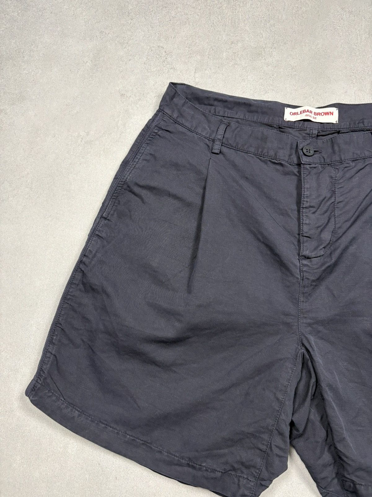 Orlebar Brown Orlebar Brown Tailored Shorts Navy Linen Cotton Portugal 32 Size US 32 / EU 48 - 4 Thumbnail