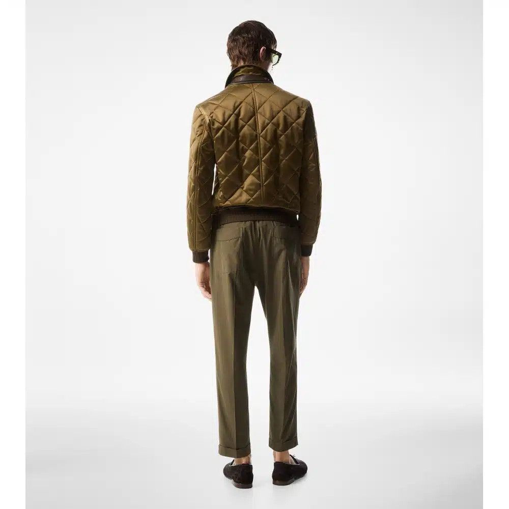 Tom Ford o1loc1c0525 OBQ001 Quilted Satin Raglan Blouson Jacket Size US M / EU 48-50 / 2 - 4 Thumbnail