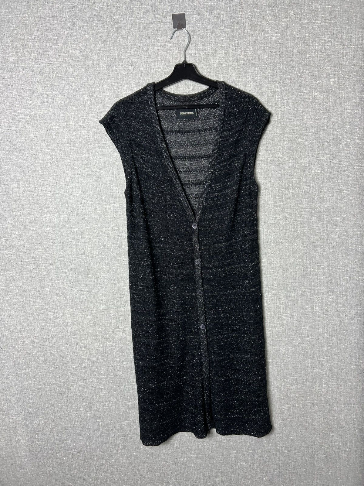 Zadig & Voltaire Zadig Voltaire Marty Pointelle Crl Long Button Cardigan Mesh Size L / US 10 / IT 46 - 1 Thumbnail