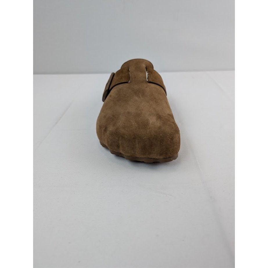 Balenciaga o1rshd1 Suede Shearling Sunday Mules in Beige/Off White Size US 8 / EU 41 - 12 Thumbnail