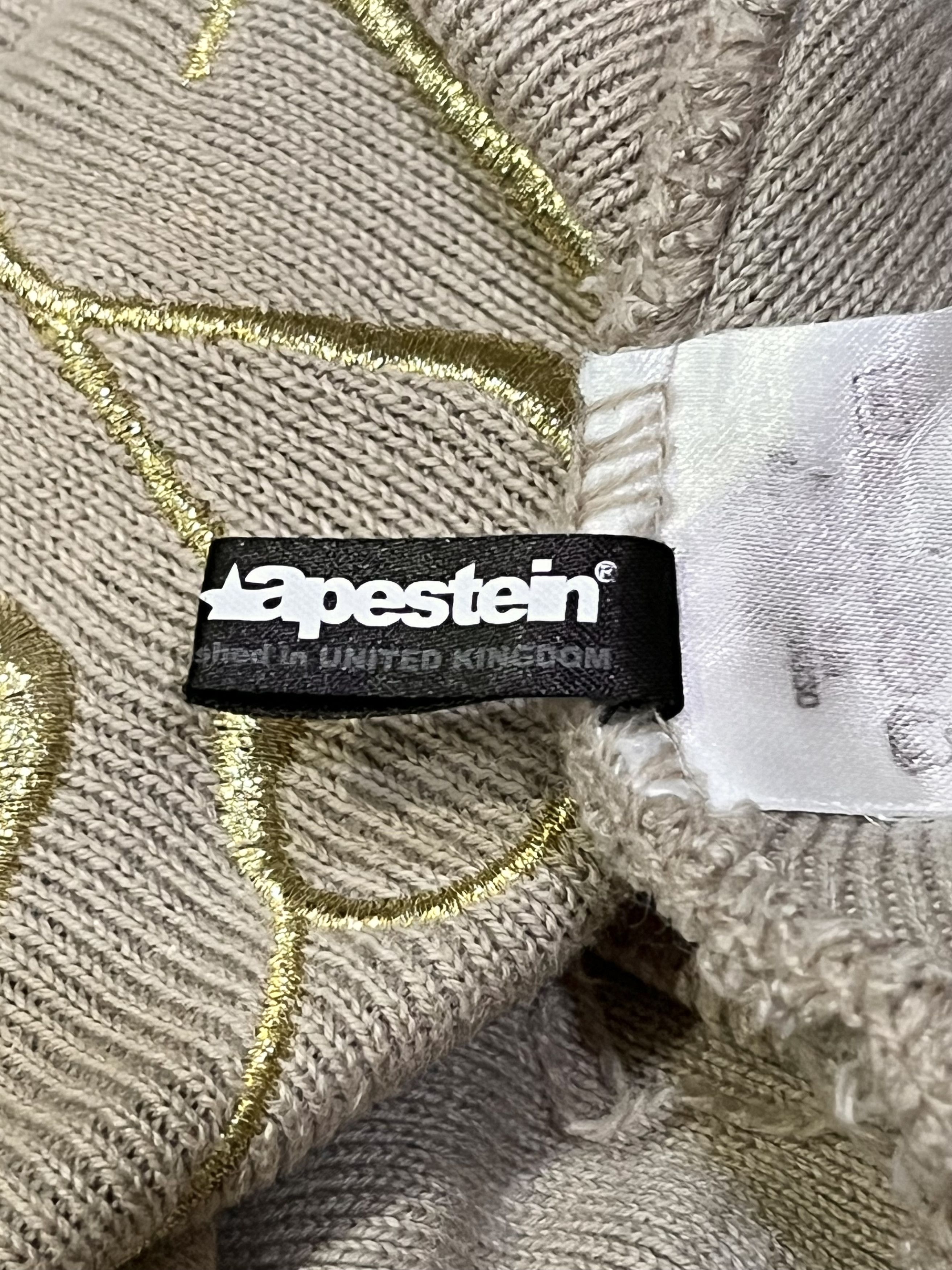 Designer APESTEIN Big Gold Embroidery Spell-out Large Beanie Size ONE SIZE - 8 Thumbnail