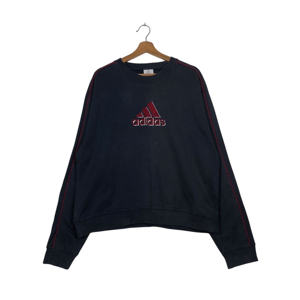 Adidas 📌Vintage Adidas Sweatshirt Big Logo Design Size US L / EU 52-54 / 3 - 2 Thumbnail