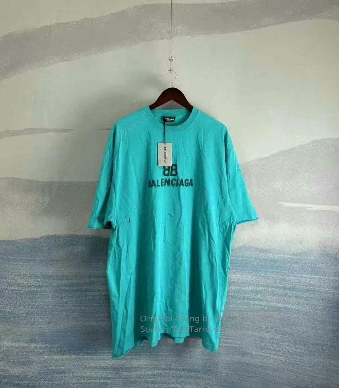 Balenciaga balenciaga teal short sleeve t. Size US L / EU 52-54 / 3 - 1 Thumbnail