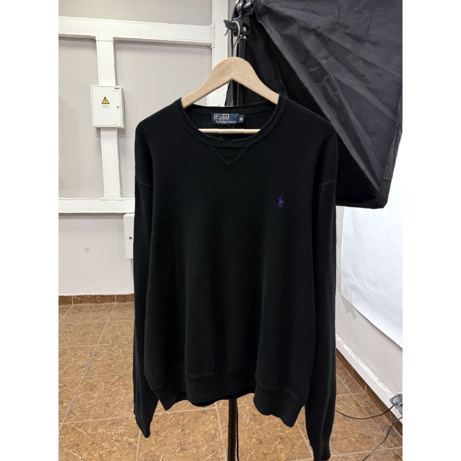 Ralph Lauren VINTAGE Ralph Lauren Knitted Sweater Logo Purple 90s XL Mens Pullover Size US XL / EU 56 / 4 - 2 Thumbnail