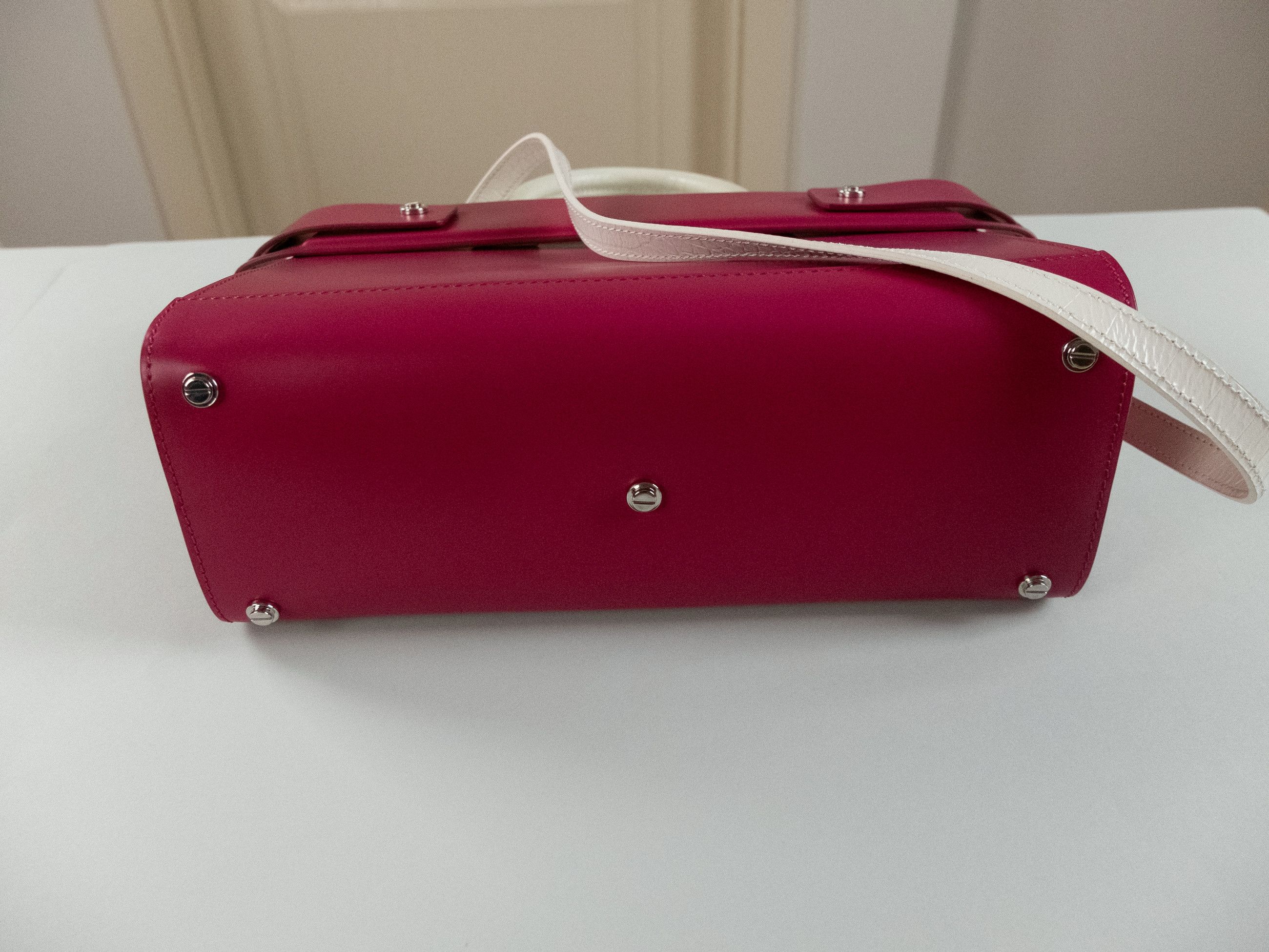 Givenchy GIVENCHY Horizon fuchsia pink & white leather satchel bag Size ONE SIZE - 9 Thumbnail