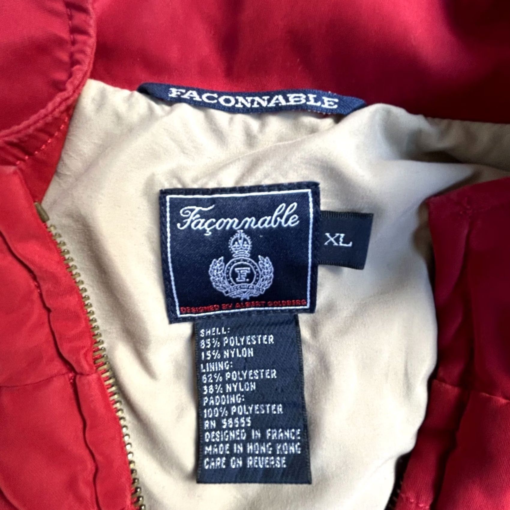 Faconnable Façonnable Vest Women XL Red Quilted Padded Zip Up Outerwear Sleeveless Lightweight Pockets Size XL / US 12-14 / IT 48-50 - 3 Thumbnail