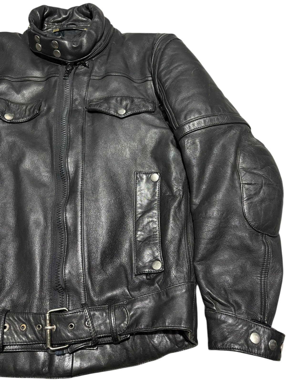 Vintage Vintage German Leather Motorcycle Jacket Etches Leder padded Size US S / EU 44-46 / 1 - 6 Thumbnail