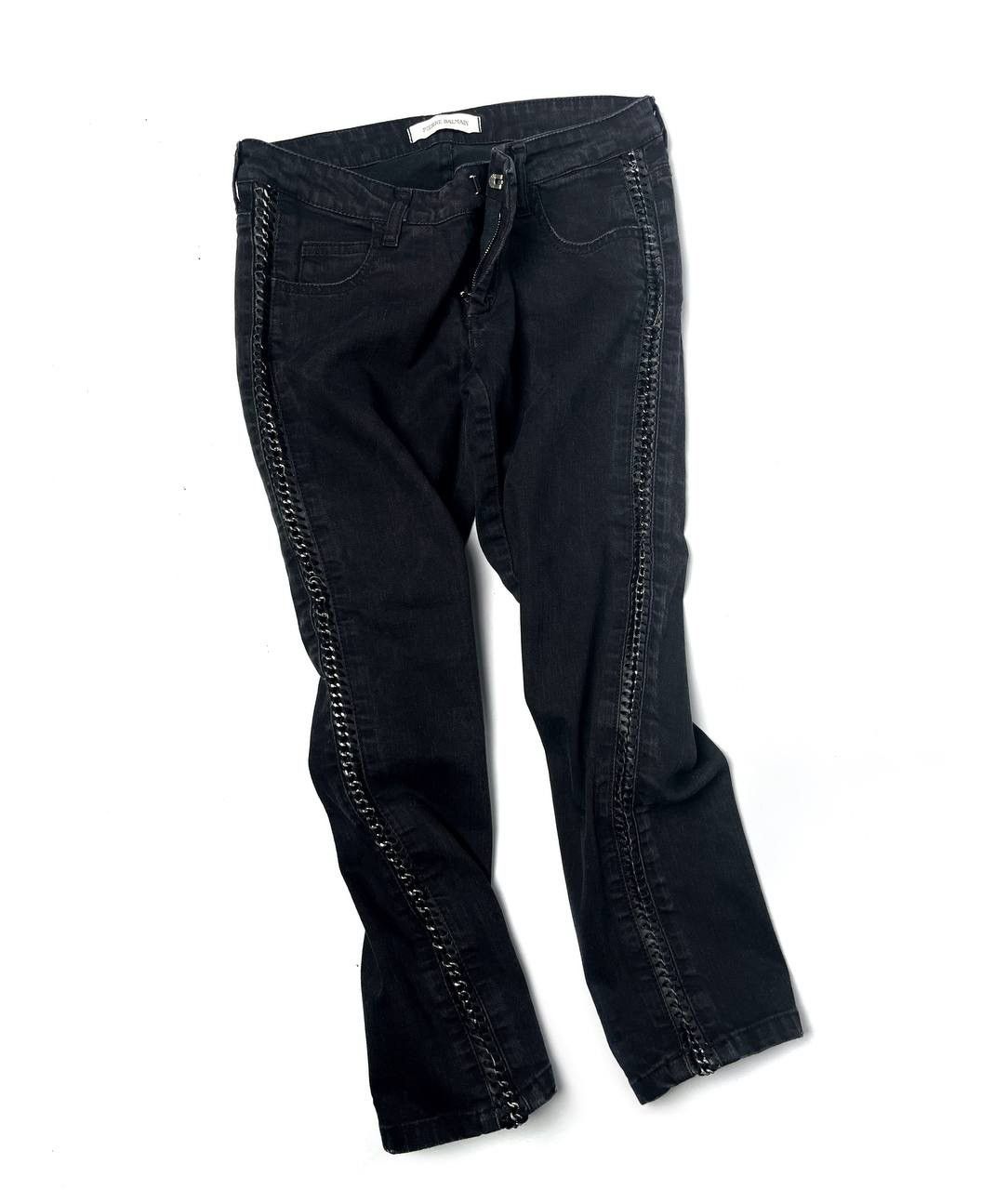 Pierre Balmain Pierre Balmain Chain Skinny Cropped Jeans Size 27" / US 4 / IT 40 - 1 Thumbnail