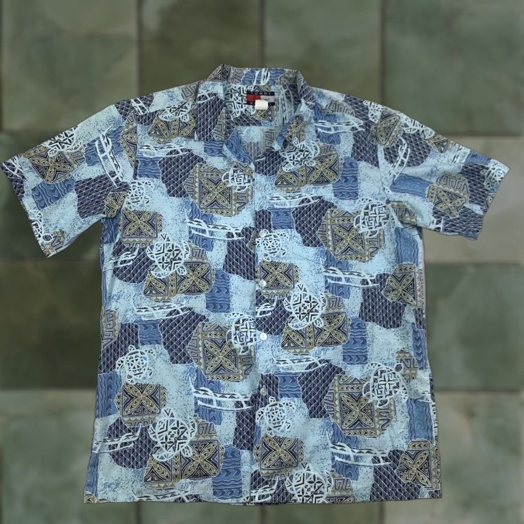 Tommy Hilfiger VINTAGE Tommy Hilfiger Hawaiian Button Up Shirt Adult XL Blue Tropical Fashion Floral Short Sleeve Button-Up 90s Mens Size US XL / EU 56 / 4 - 1 Thumbnail