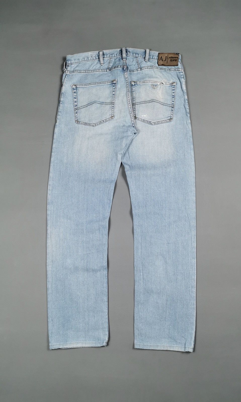 Giorgio Armani Armani J45 Distressed Light Blue Jeans Size US 34 / EU 50 - 4 Thumbnail