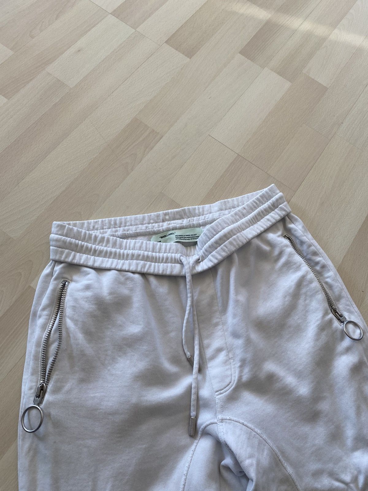 Off-White Off-White White Logo Jogger Sweatpants Size US 33 - 6 Thumbnail