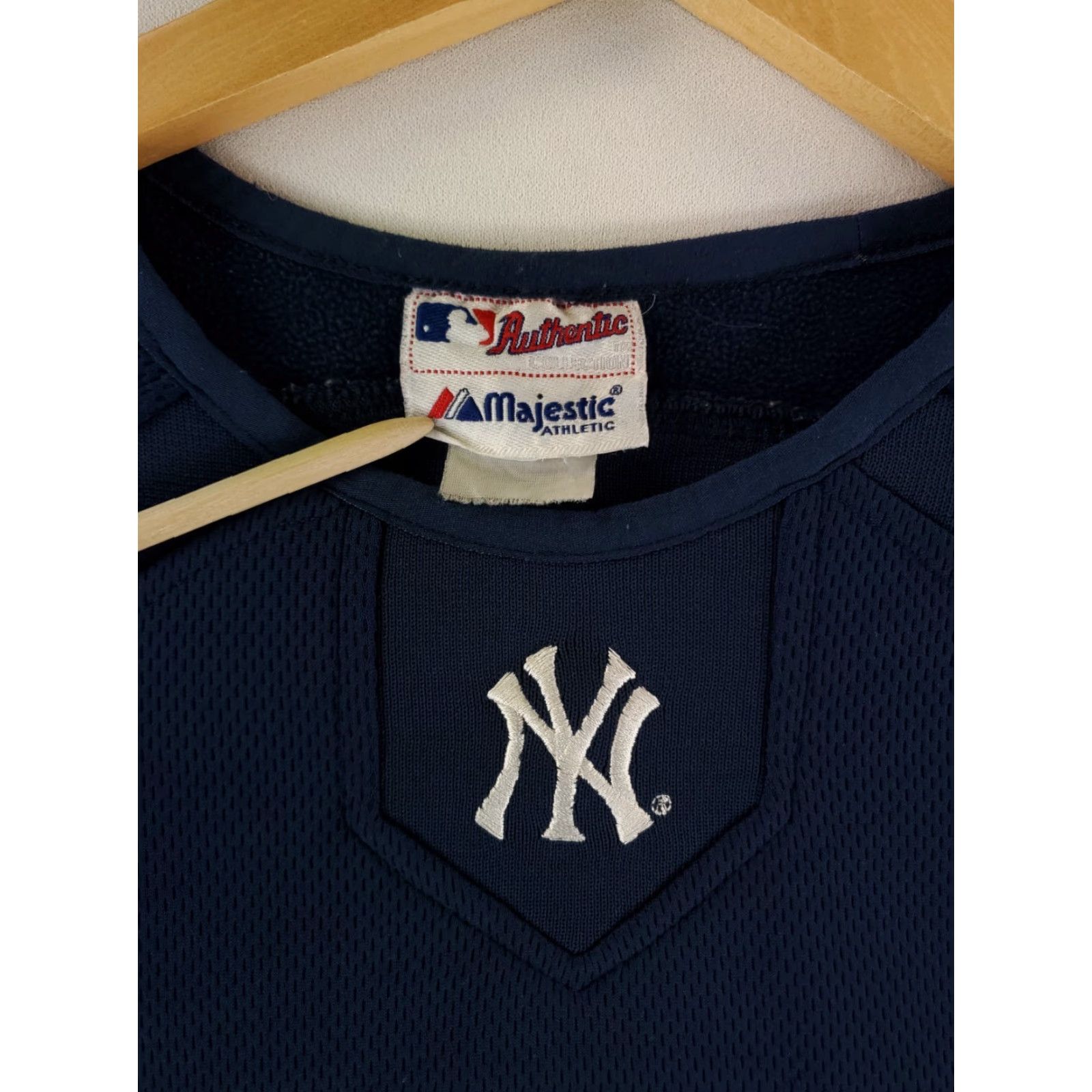 Vintage VINTAGE Majestic New York Yankees Shirt Warm Up 2009 World Series Blue Mens XL Size US XL / EU 56 / 4 - 2 Thumbnail