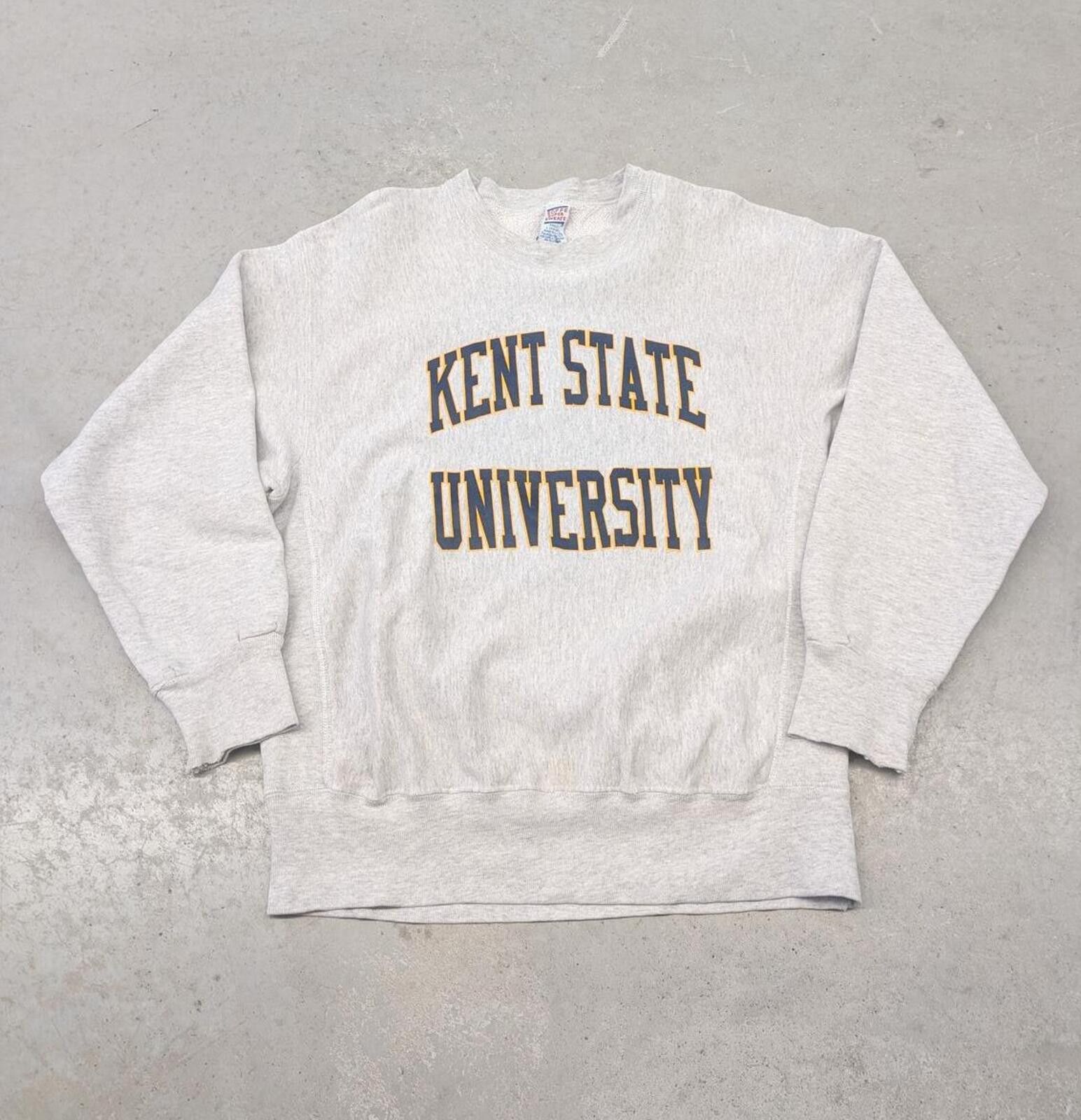 Vintage Vintage Kent State University Reverse Weave Gray Sweater Size US L / EU 52-54 / 3 - 1 Thumbnail
