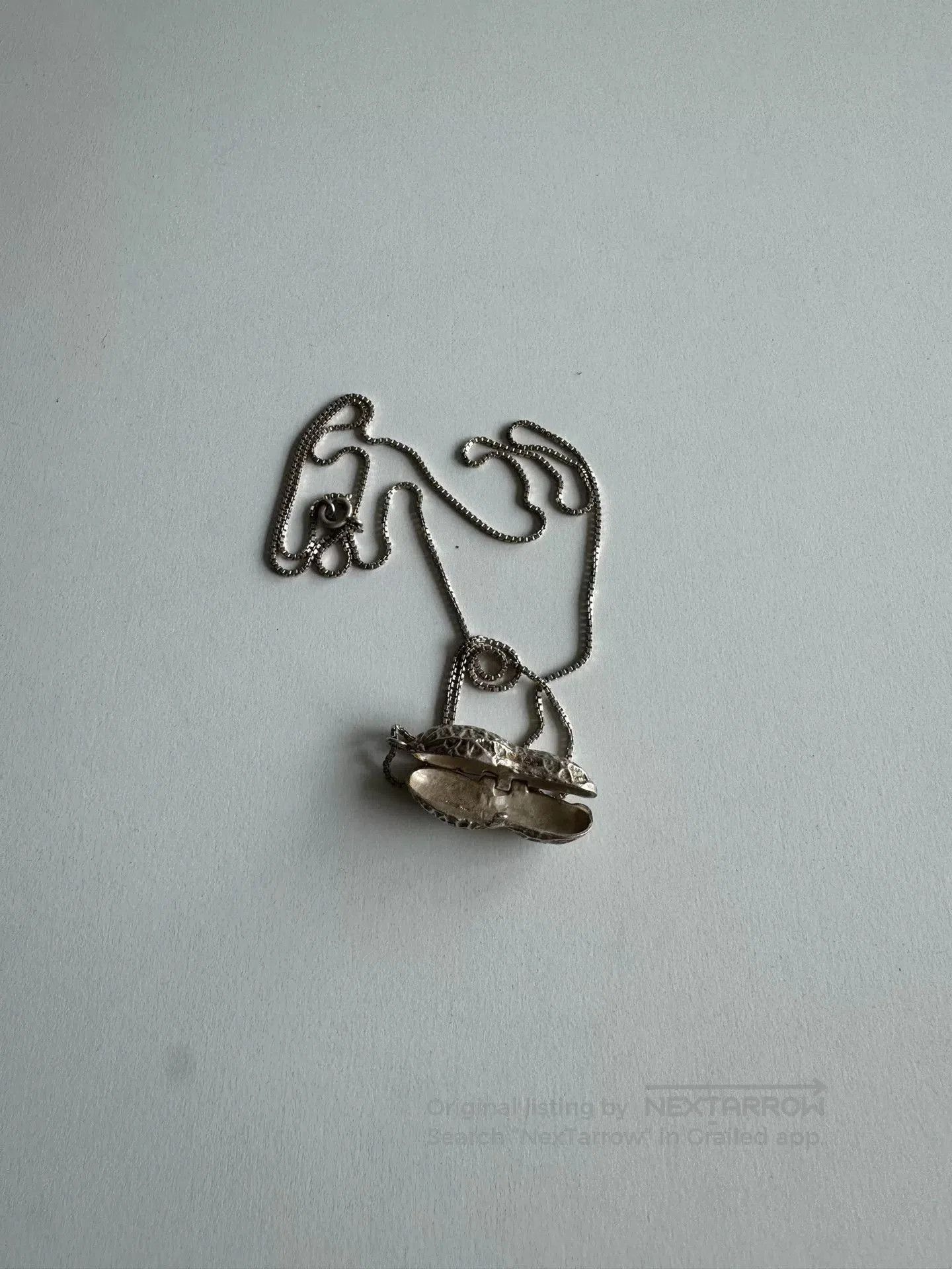 Ma+ M.A+ Silver Peanut Pendant Necklace. Size ONE SIZE - 3 Thumbnail