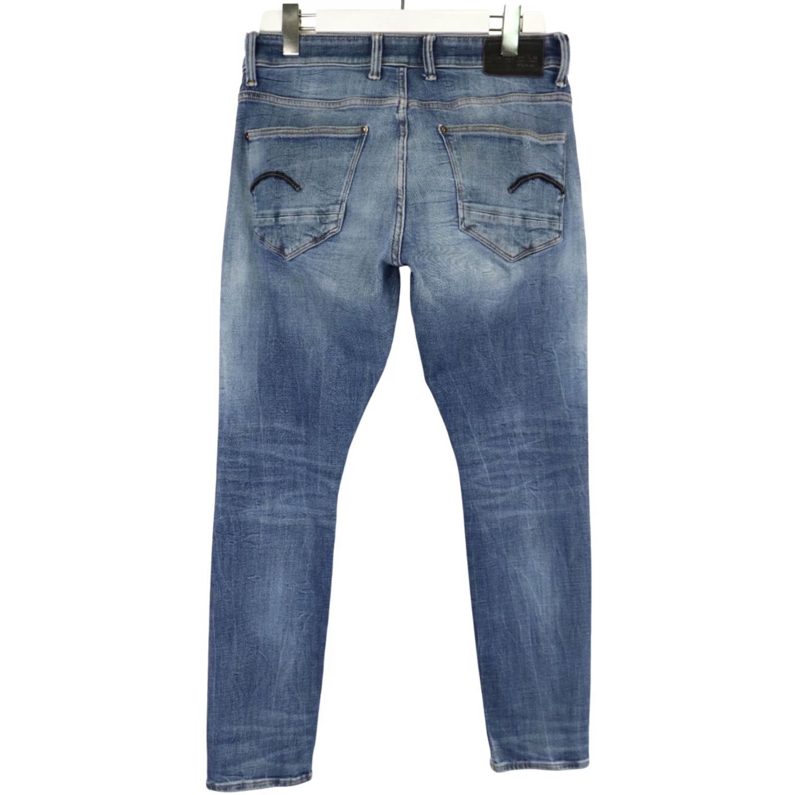 G-Star G-STAR Revend Skinny Originals Jeans Men's W33/L30 Blue Faded Whiskers Stretch Denim Slim Fit 5-Pocket Vintage No Womens Mens Size US 33 - 2 Thumbnail
