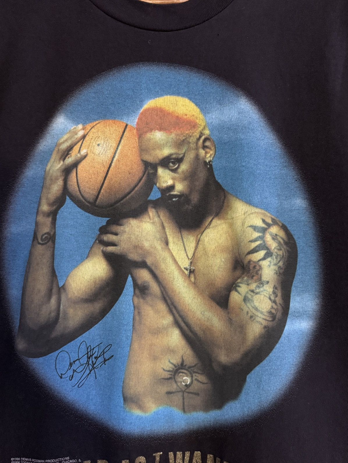 NBA Vintage 90s Dennis Rodman Bad As I Wanna Be NBA Faded Tee Size US L / EU 52-54 / 3 - 2 Thumbnail