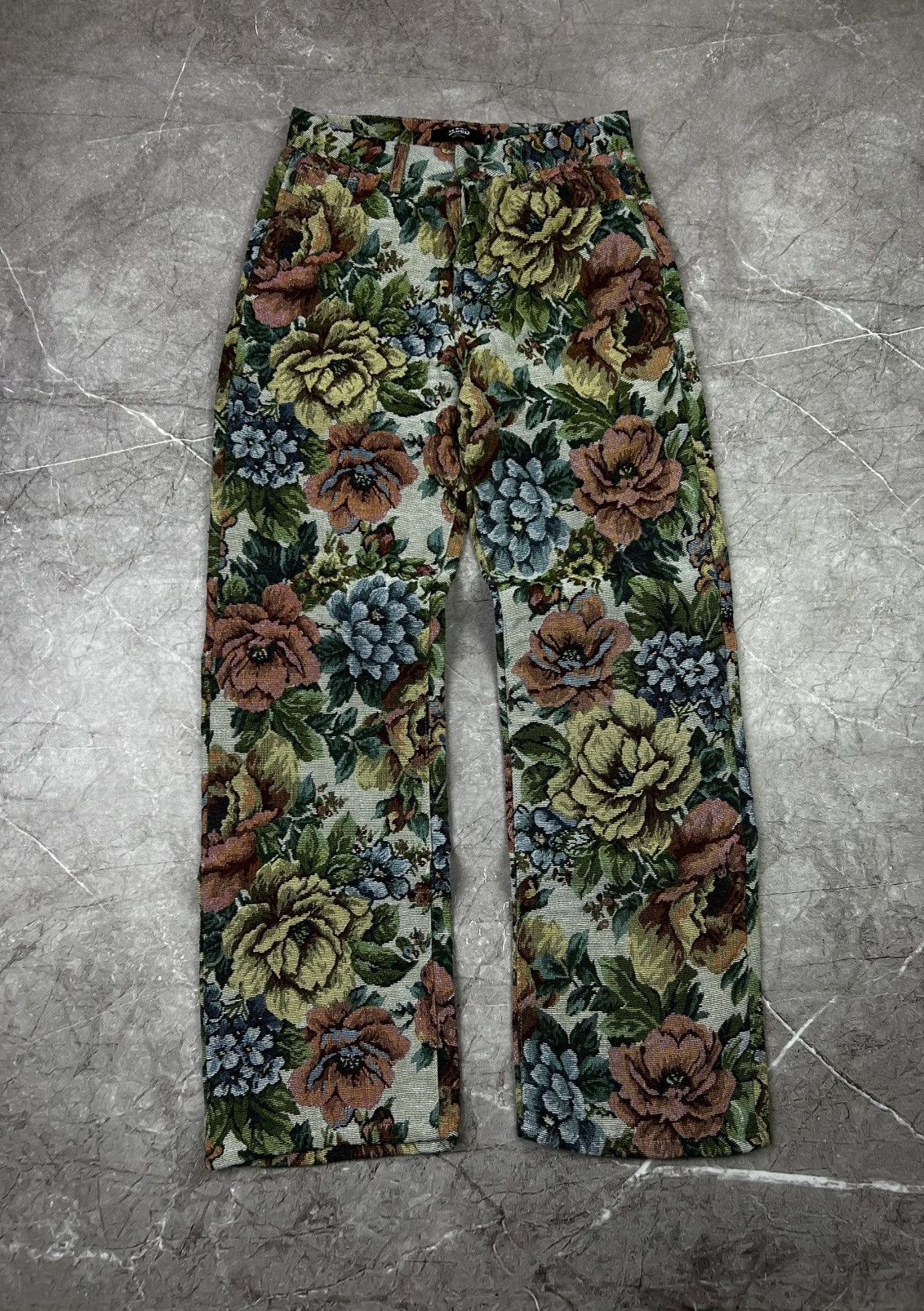 Jaded London × Vintage Jaded London Floral Boyfriend Pants Wide Leg Woven y2k Size 28" / US 6 / IT 42 - 3 Thumbnail