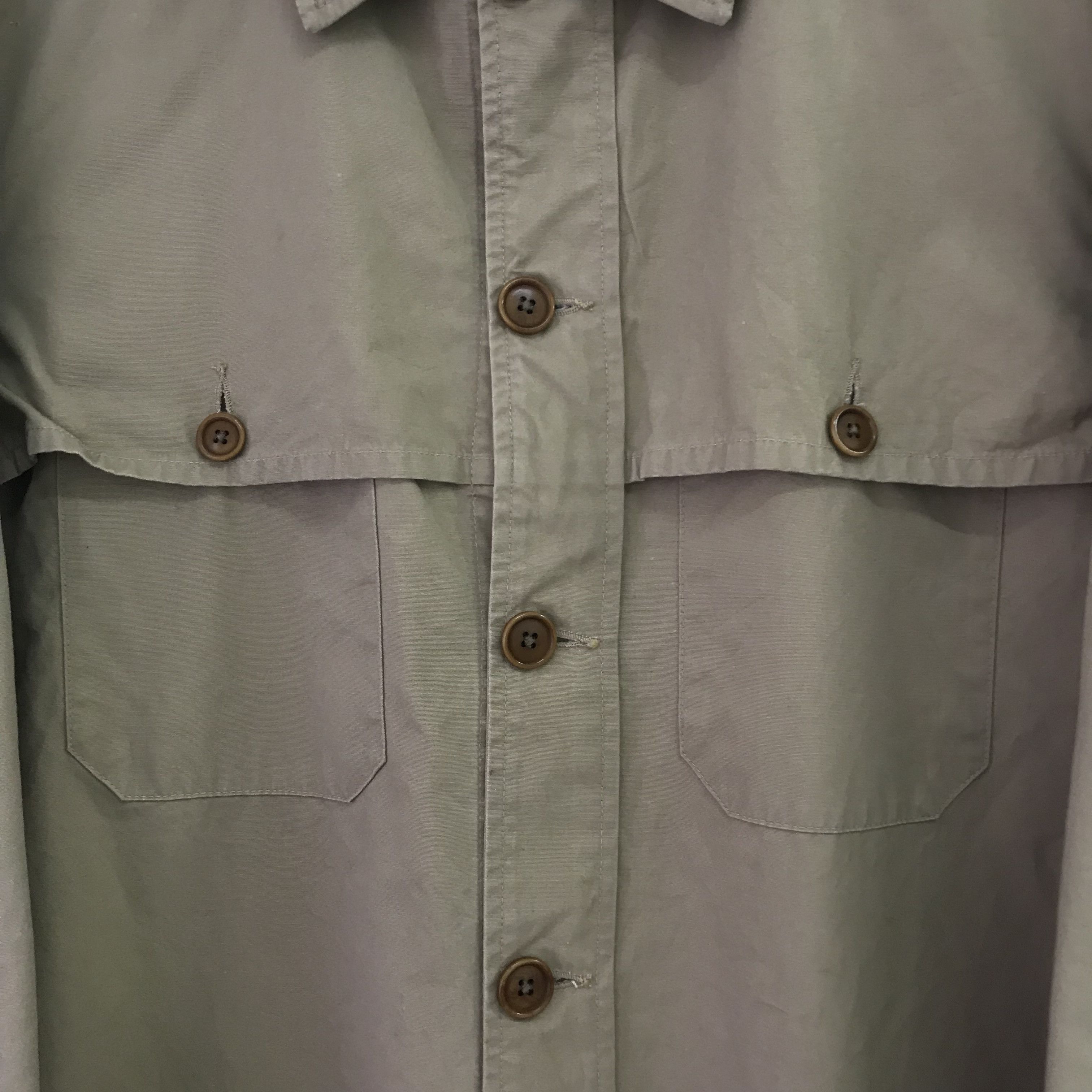 Polo Ralph Lauren × Vintage Vintage 90s Polo Ralph Lauren Beige Work Jacket Button Coat Size US L / EU 52-54 / 3 - 5 Thumbnail