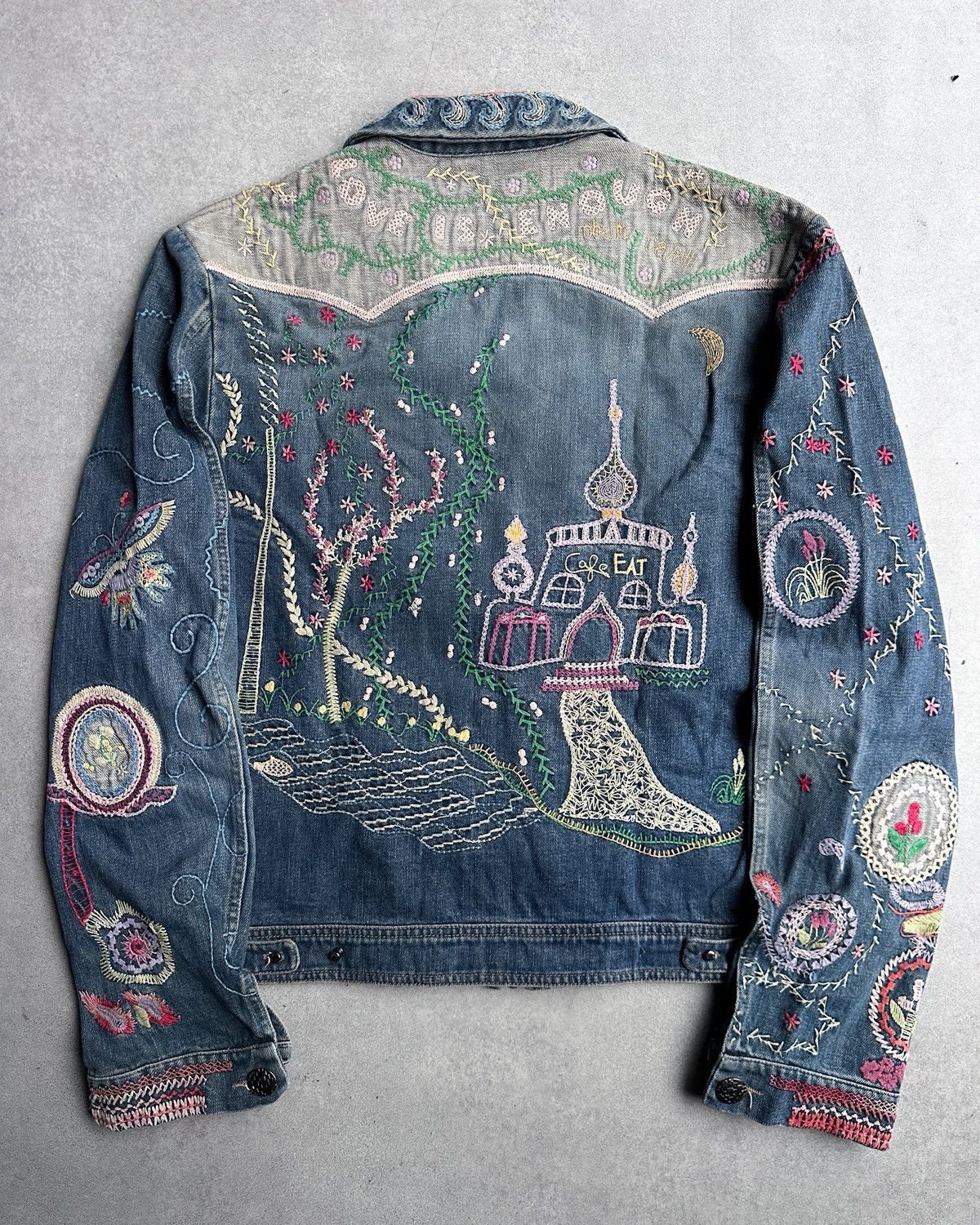 Roberto Cavalli Fw2000 Roberto Cavalli “Love is enough” Embroiderey Denim Size US M / EU 48-50 / 2 - 2 Thumbnail
