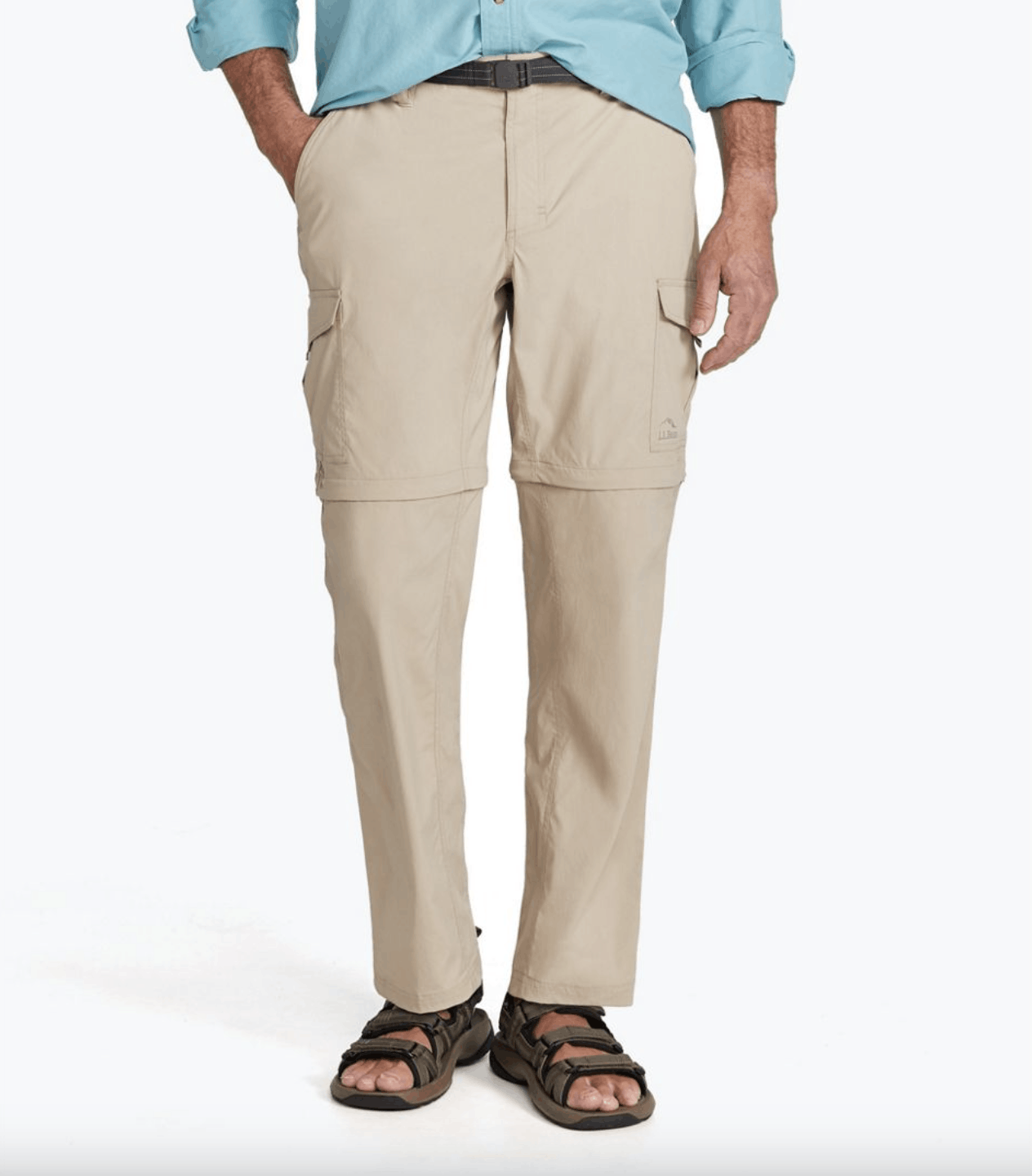 L.L. Bean LL BEAN Tropicwear Khaki Shorts-to-Pants Flex Zip Pockets Size US 34 / EU 50 - 1 Thumbnail