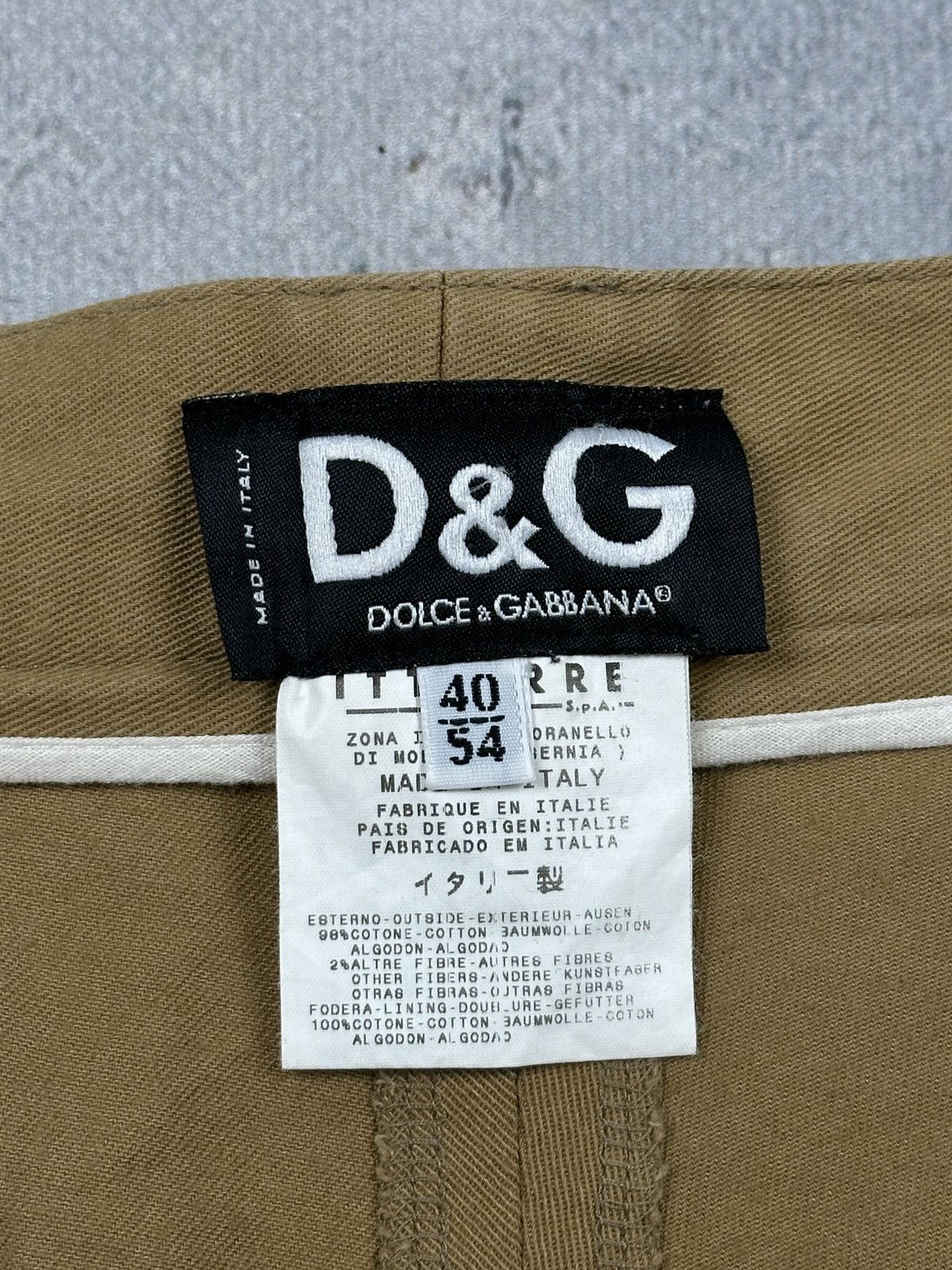 Dolce & Gabbana Vintage D&G Khaki Cotton Cropped Breeches made in Italy Rare Size US 36 / EU 52 - 9 Thumbnail
