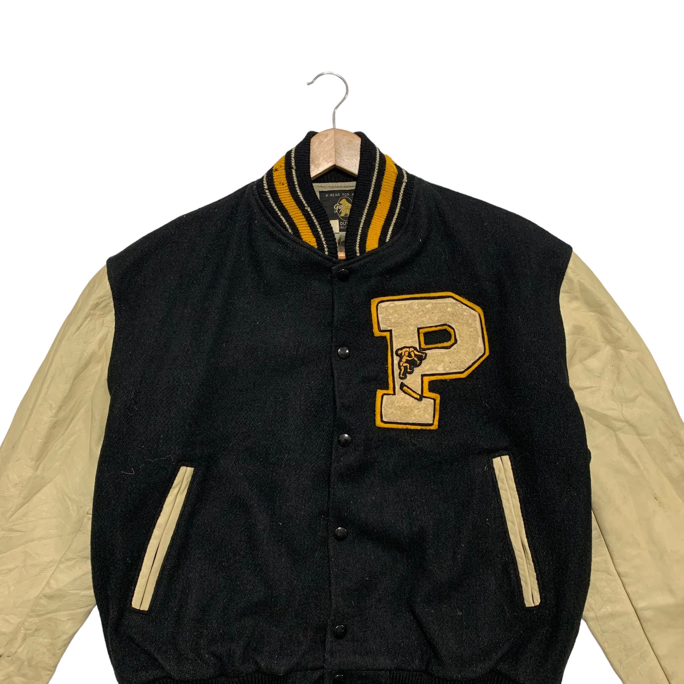 Golden Bear Vintage 50s Golden Bear Leather Varsity Jacket Size US XL / EU 56 / 4 - 4 Thumbnail