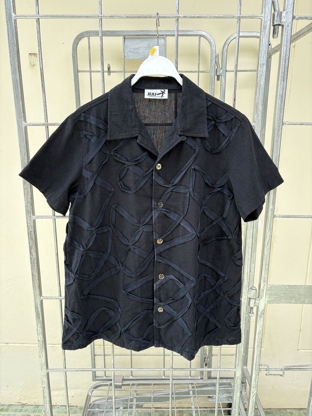 Hai Sporting Gear Issey Miyake black shirt