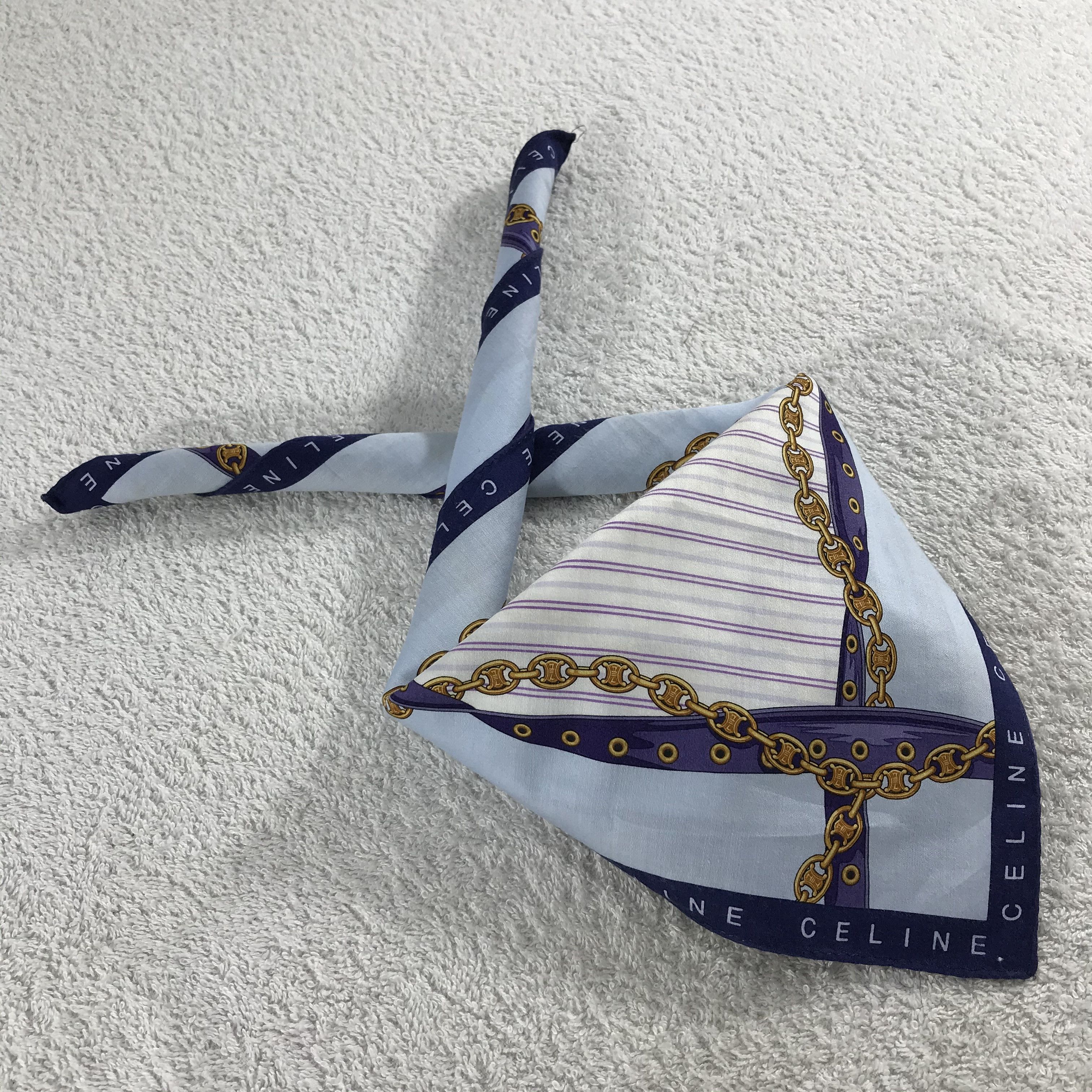 Celine × Vintage Celine Bandana / Handkerchief / Neckerchief - S068 Size ONE SIZE - 4 Thumbnail