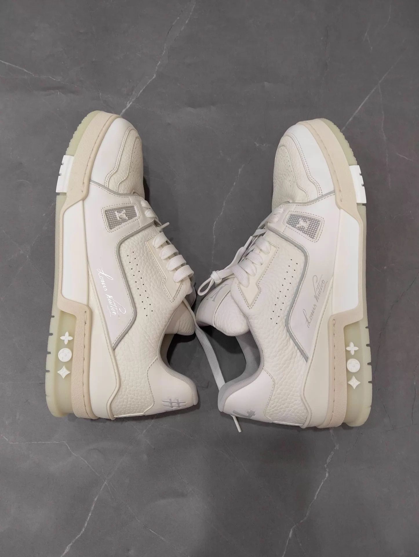 Louis Vuitton LV White Cement Trainer 42.5 95 New Size US 9.5 / EU 42-43 - 3 Thumbnail