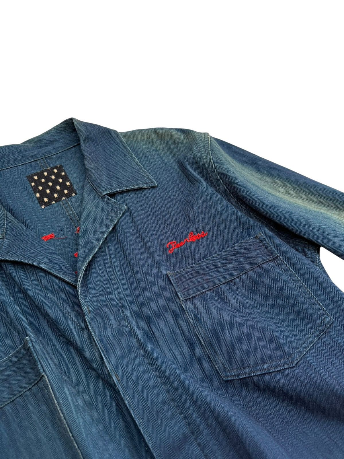 Visvim RARE sz4 ICT Motors Indigo Mechanic Coveralls Herringbone Size US 44 / EU 60 - 11 Thumbnail