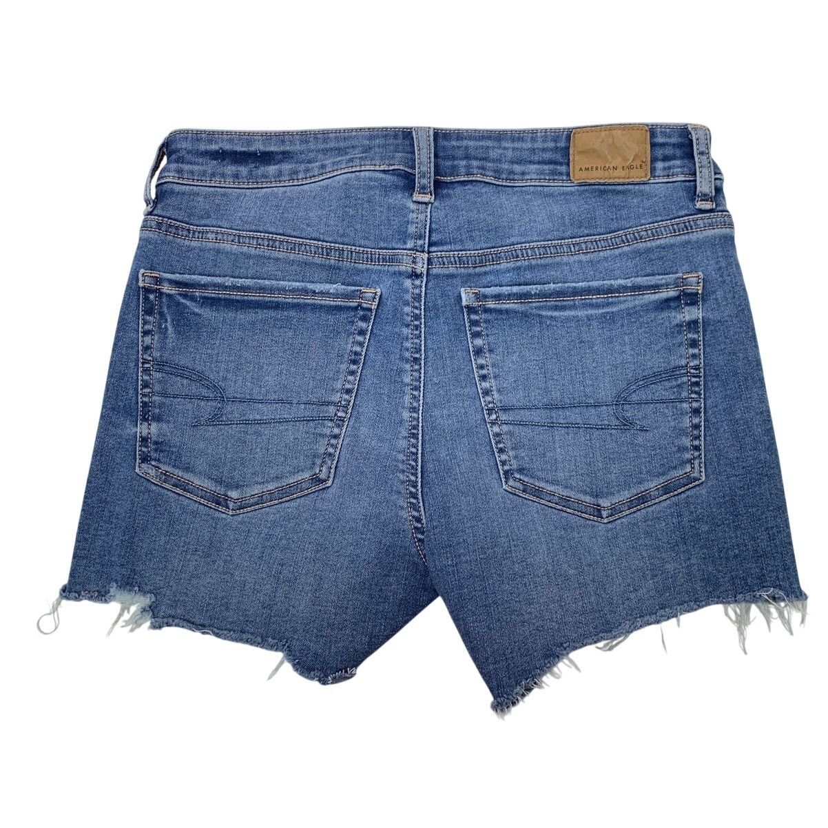 American Eagle Outfitters New American Eagle Womens Size 2 Stretch Midi Jean Shorts Size 26" / US 2 / IT 38 - 2 Thumbnail