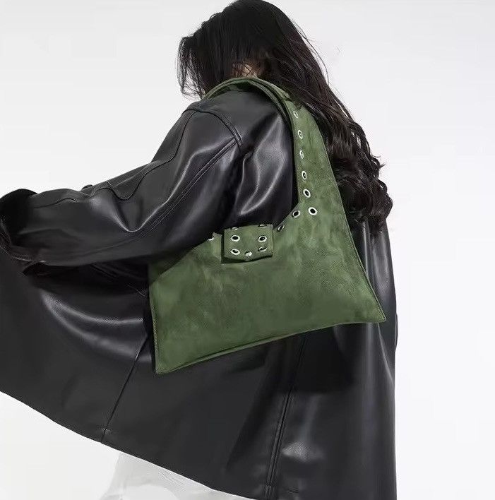 Other Streetwear Rivets Gothic Punk Capacity Shoulder Bag Size ONE SIZE - 5 Thumbnail