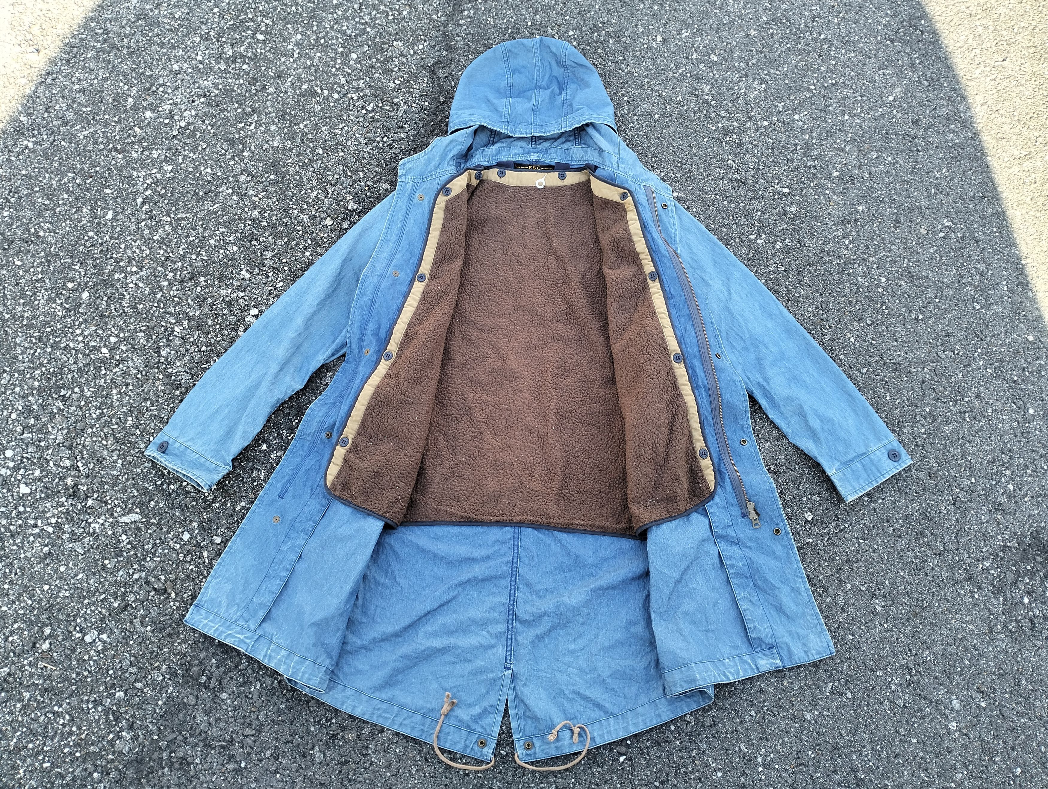 Freemans Sporting Club Vintage Freemans Sporting Club Soft DenimLong Jacket Hoodie Size US M / EU 48-50 / 2 - 3 Thumbnail