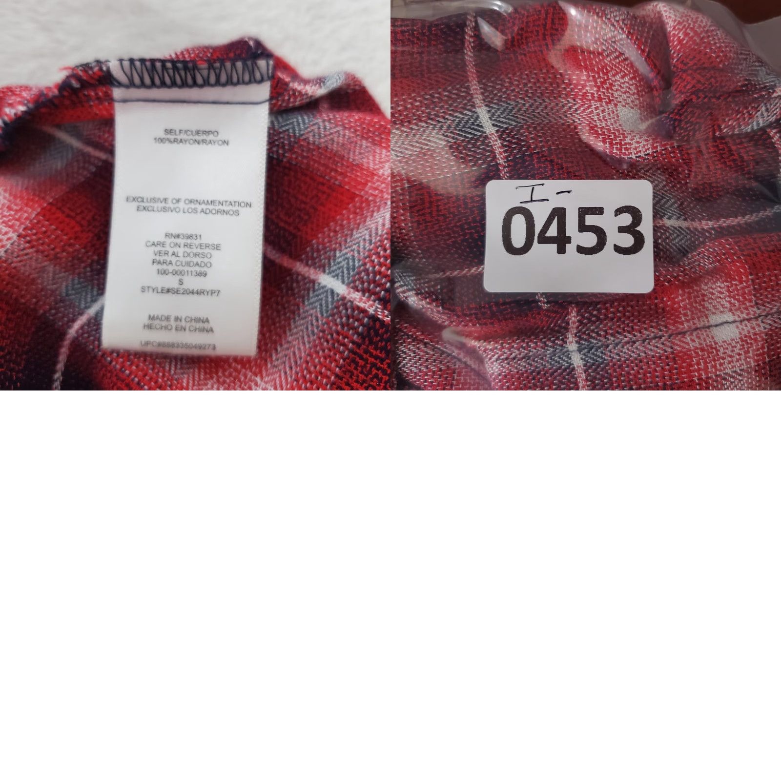 Sam Edelman VINTAGE Sam Edelman Shirt Women S Red Plaid Roll Tab Sleeve Button Up Fishtail Back Grunge Size S / US 4 / IT 40 - 10 Thumbnail