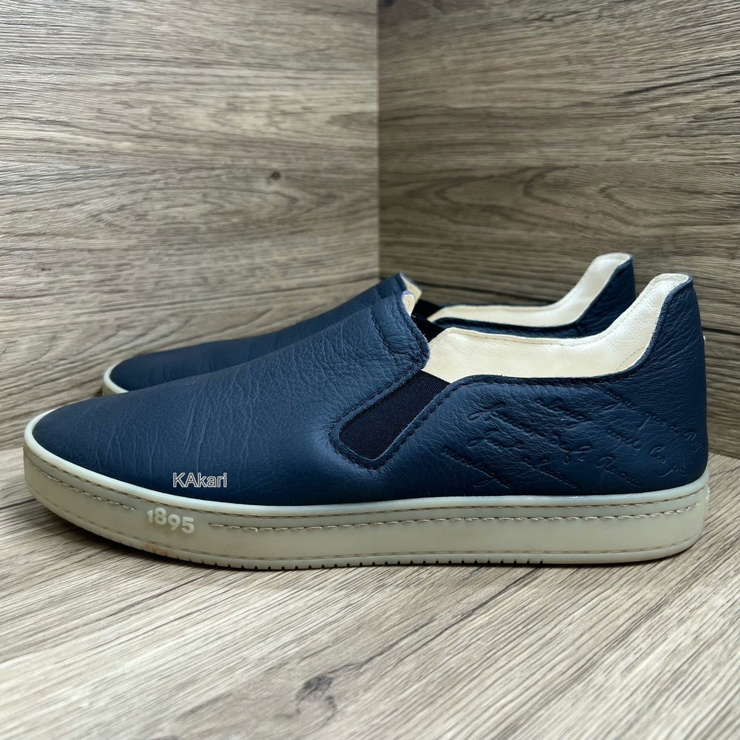 Berluti Berluti Blue Embossed Slip-On Shoes Size US 8.5 / EU 41-42 - 1 Preview
