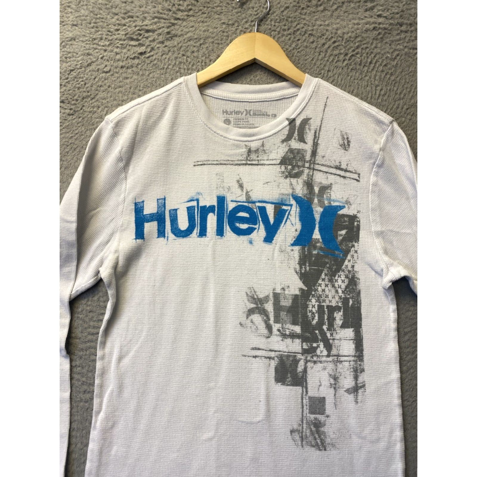Hurley Hurley Long Sleeve Thermal T-Shirt Men’s Size M White Regular Fit Classic Clothing Size US M / EU 48-50 / 2 - 2 Thumbnail
