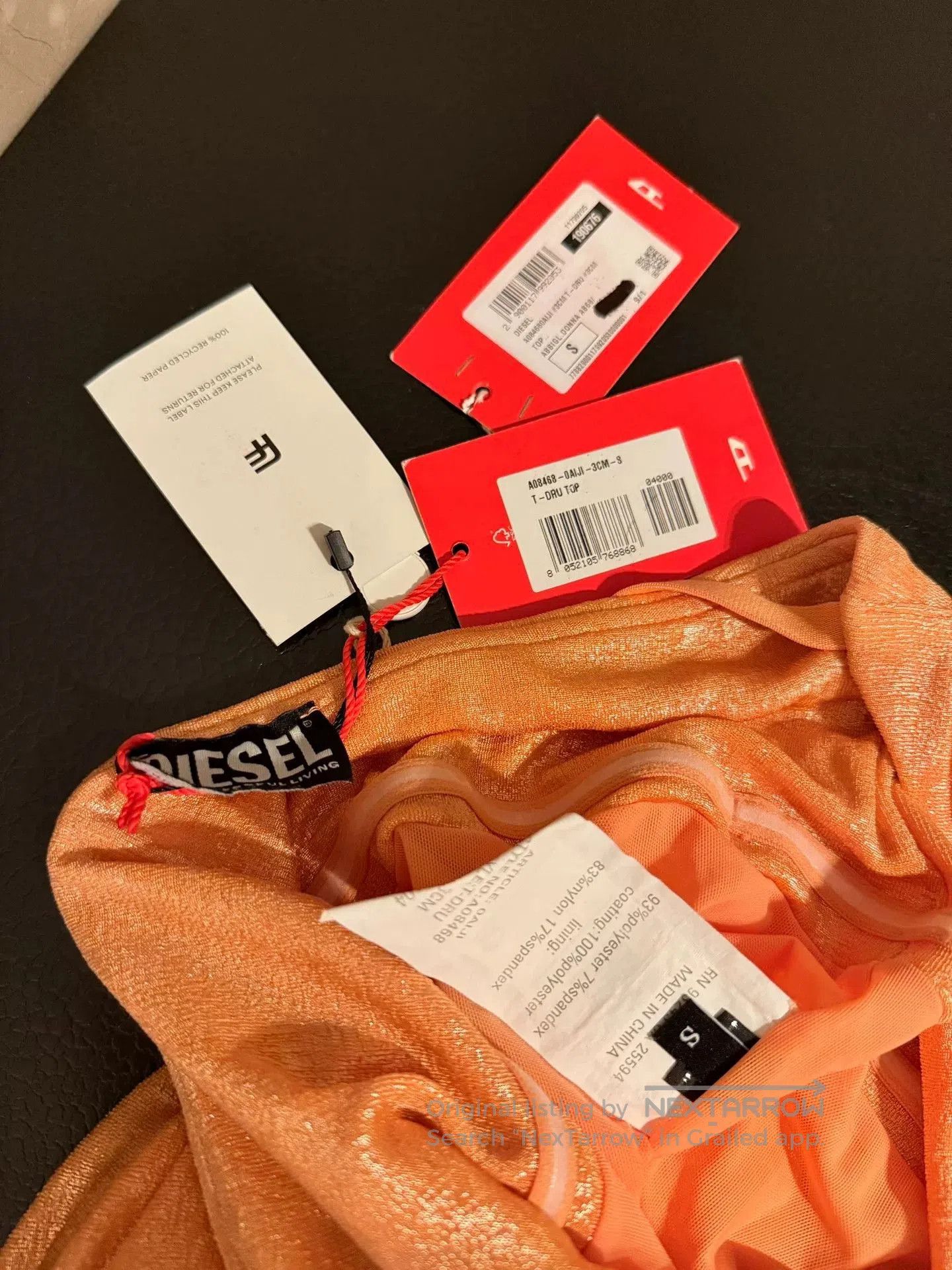 Diesel Diesel 23SS Gold Orange Halter Top. Size S / US 4 / IT 40 - 5 Thumbnail