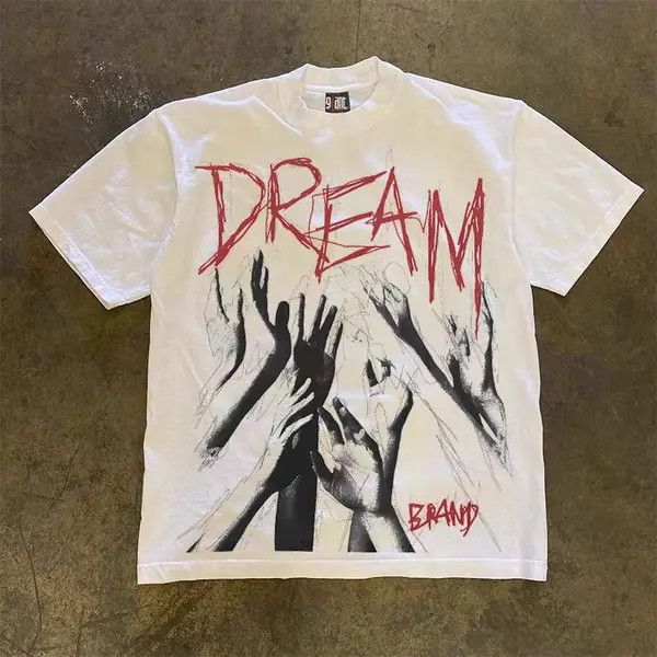 Vintage White Loose Capture The Dream Short Sleeve T-Shirt Size US S / EU 44-46 / 1 - 1 Thumbnail