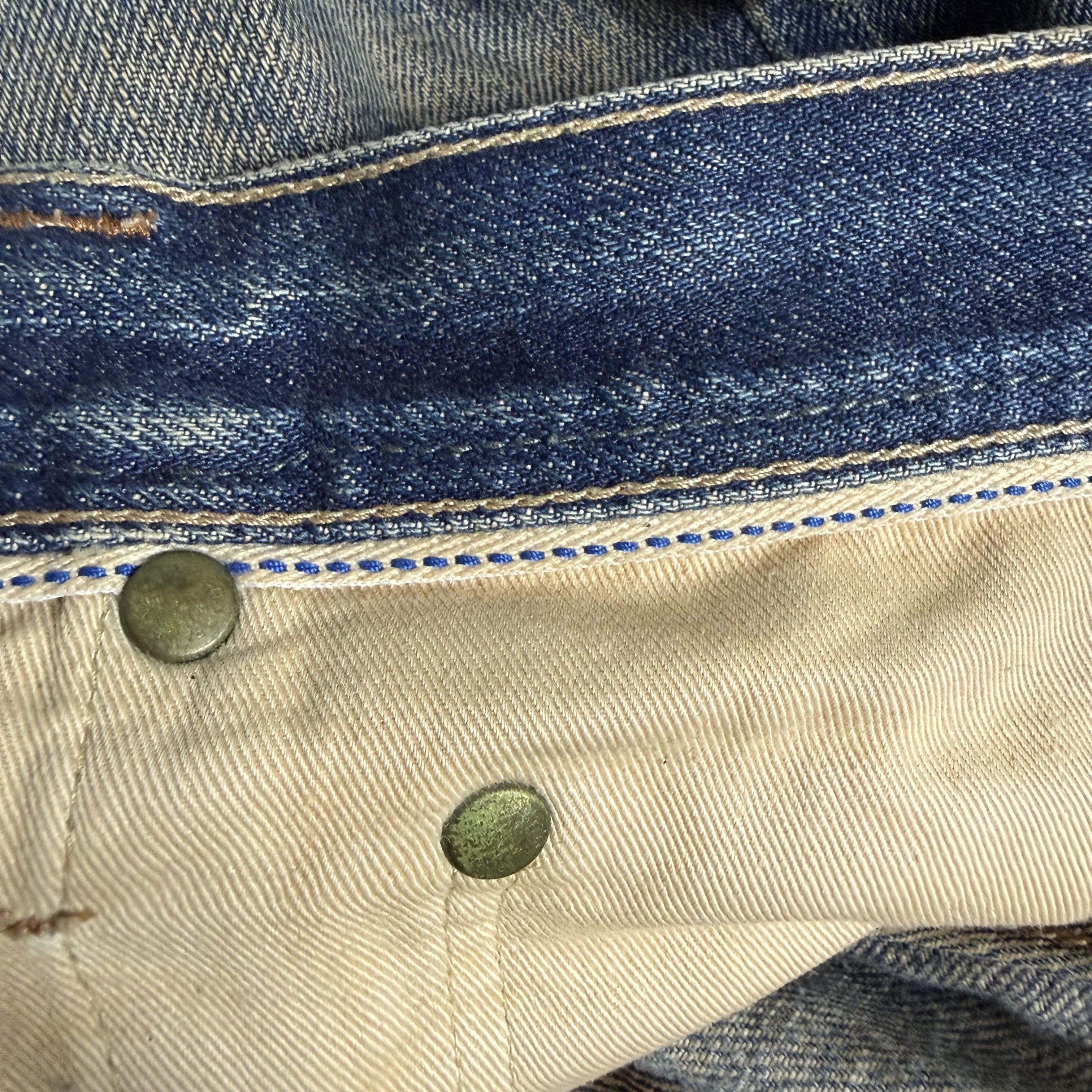 If Six Was Nine 🔥RARE🔥Denim Craft Japan Ripped Bootcut Selvedge Jeans Size US 32 / EU 48 - 10 Thumbnail