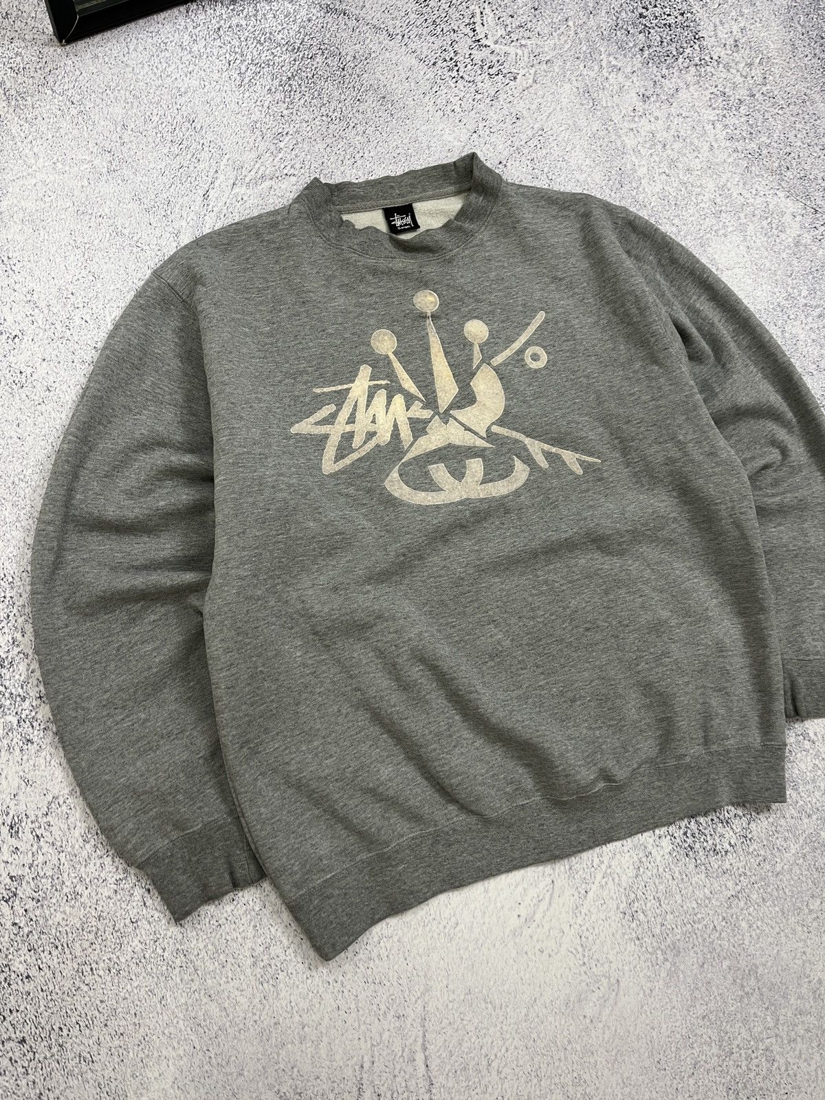 Stussy × Vintage Stussy Vintage Made in USA Sweatshirt Big Graphic Logo Rare Size US L / EU 52-54 / 3 - 4 Thumbnail