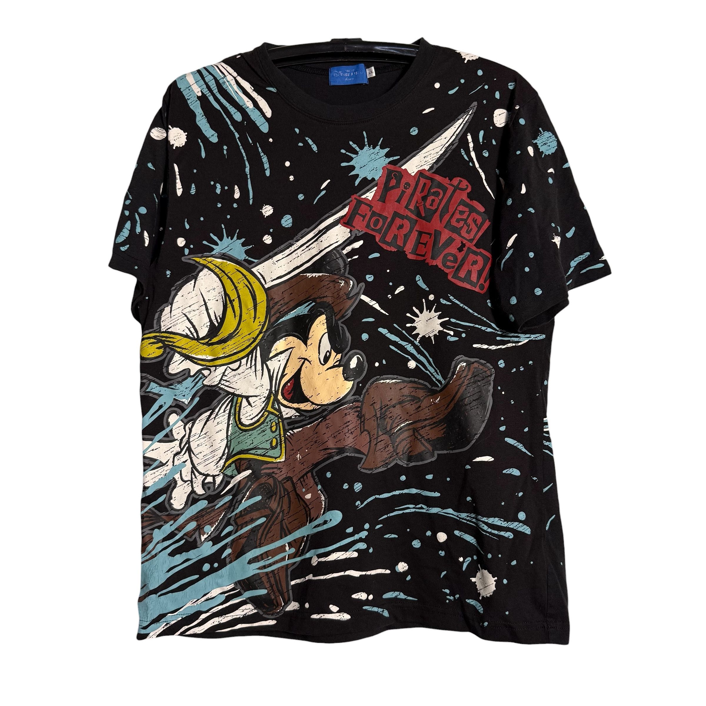 Disney 🔥RARE🔥Disney Pirates of The Caribbean All-Over T-shirt Size US L / EU 52-54 / 3 - 1 Thumbnail