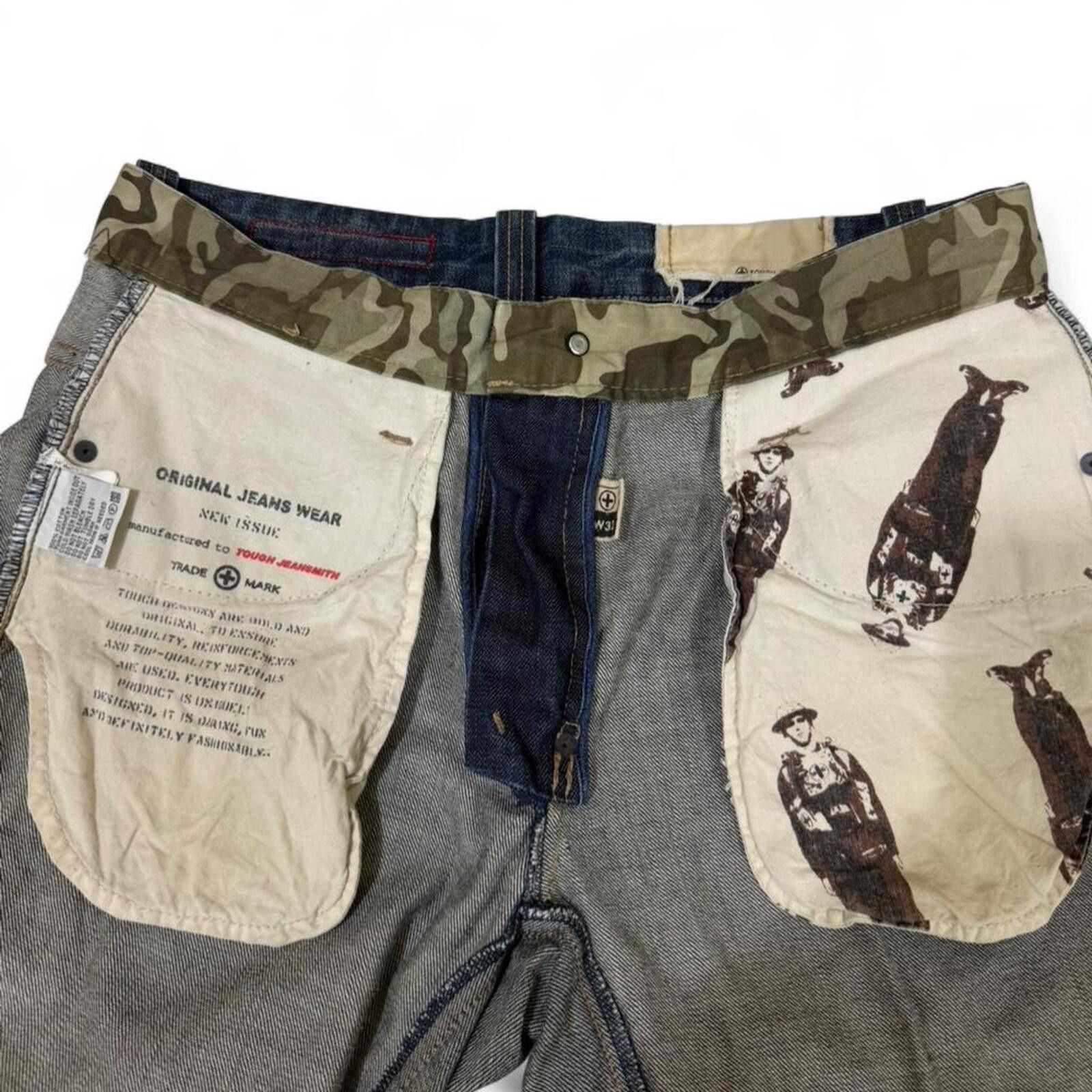 True Religion Y2K vintage TOUGH JEANSMITH➕ army grade unique article Size US 32 / EU 48 - 8 Thumbnail