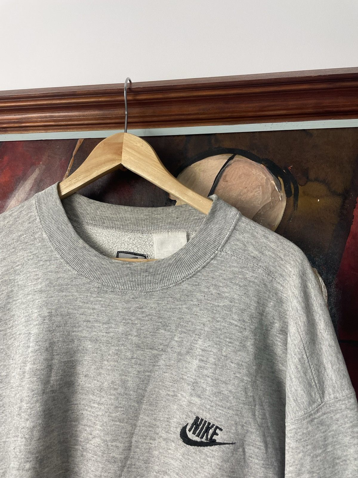 Nike Nike Vintage Mini Logo Boxy Sweatshirt Crewneck Swoosh Rare Size US L / EU 52-54 / 3 - 3 Thumbnail