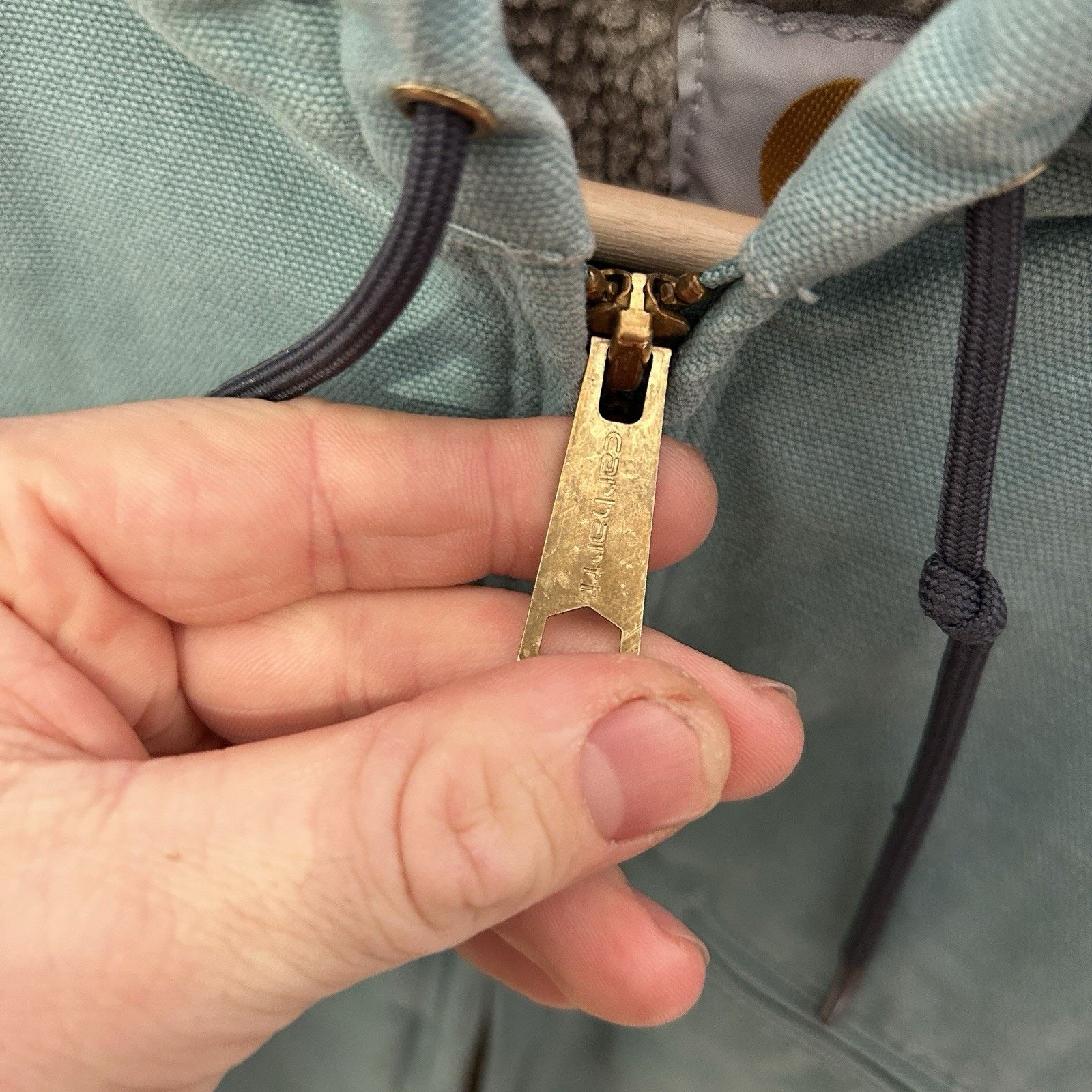 Carhartt Y2K Carhartt Sherpa-Lined Detroit Jacket “Seaglass” WJ141 Size S / US 4 / IT 40 - 7 Thumbnail