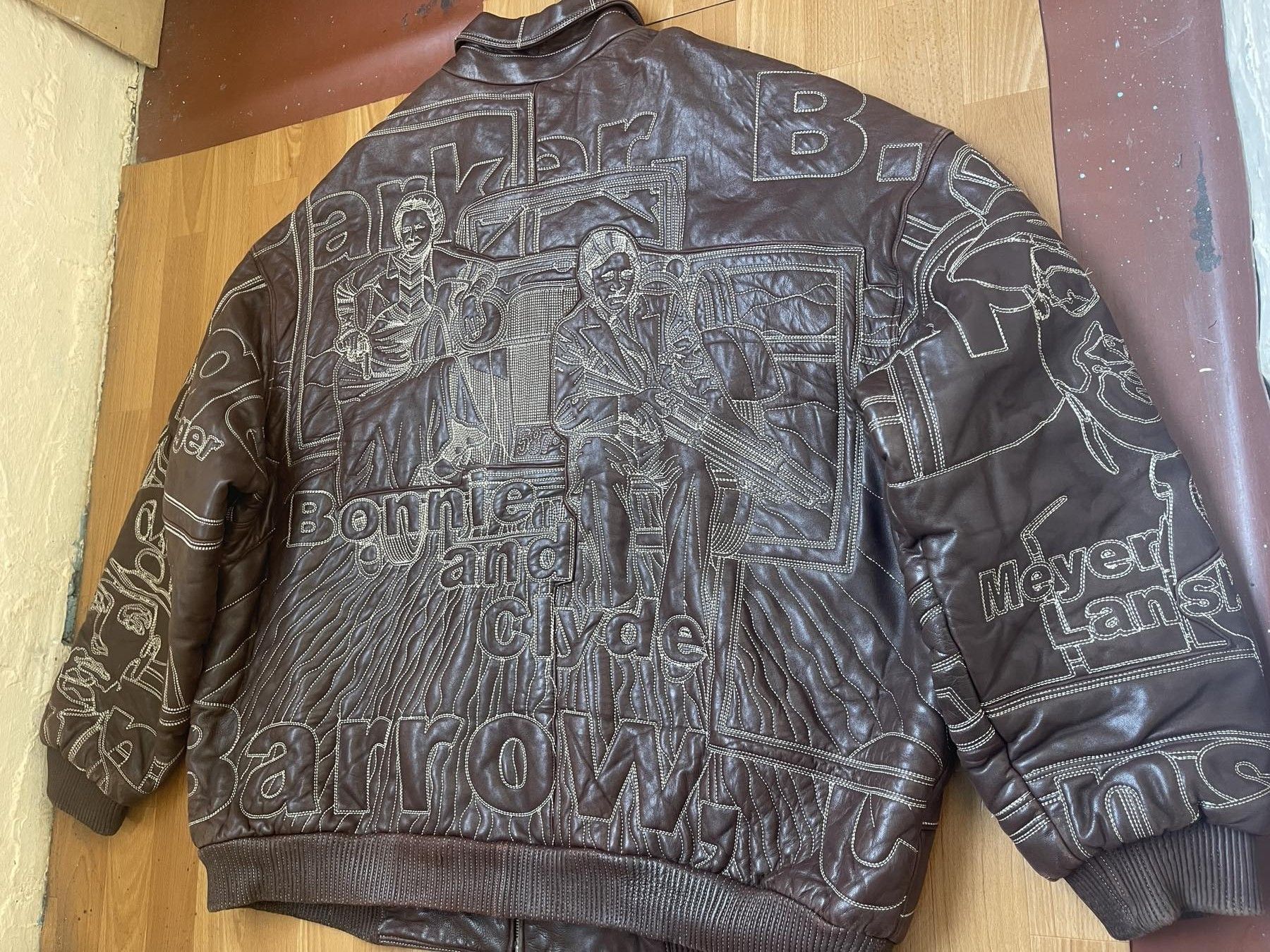 Pelle Pelle Pelle Pelle leather jacket, mafia gangster Marc Buchanan 3XL Size US XXL / EU 58 / 5 - 15 Thumbnail